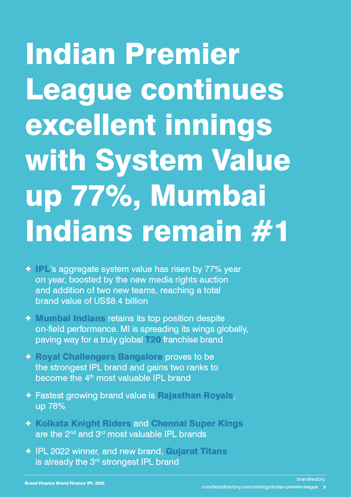 品牌价值-最有价值和实力最强的印度超级联赛品牌2022年度报告（英）-2022.12 第5页
