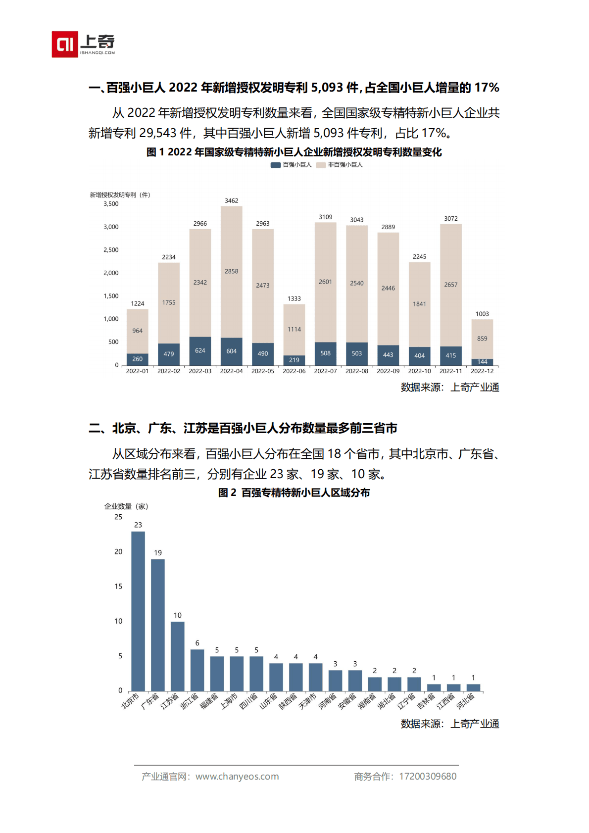 上奇：2022年专精特新小巨人授权发明专利百强 第3页