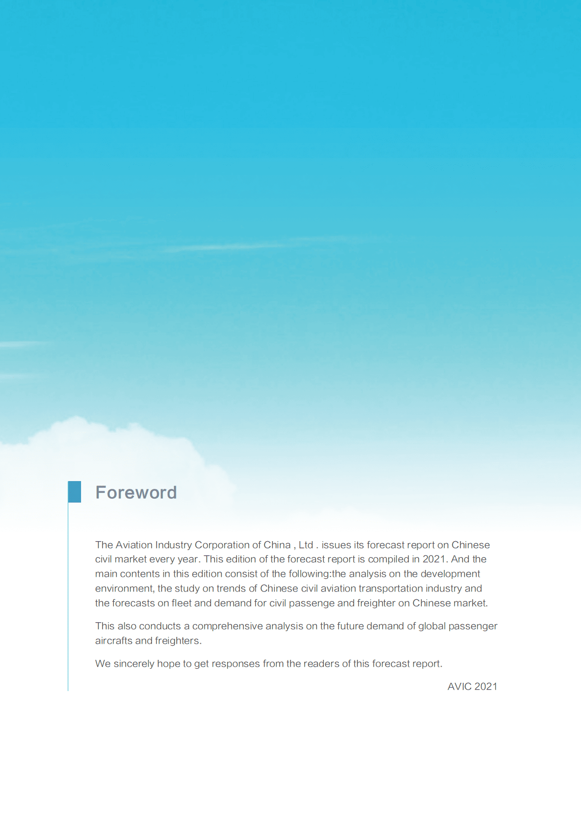 中国航空工业发展研究中心：民用飞机中国市场预测（2021-2040） 第5页