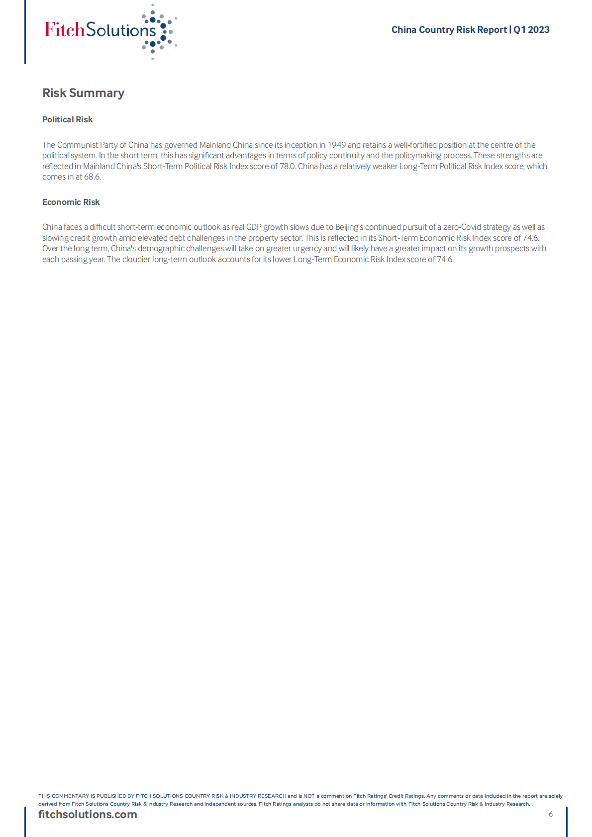 China Country Risk Report+-+Q1+2023 | 先导研报