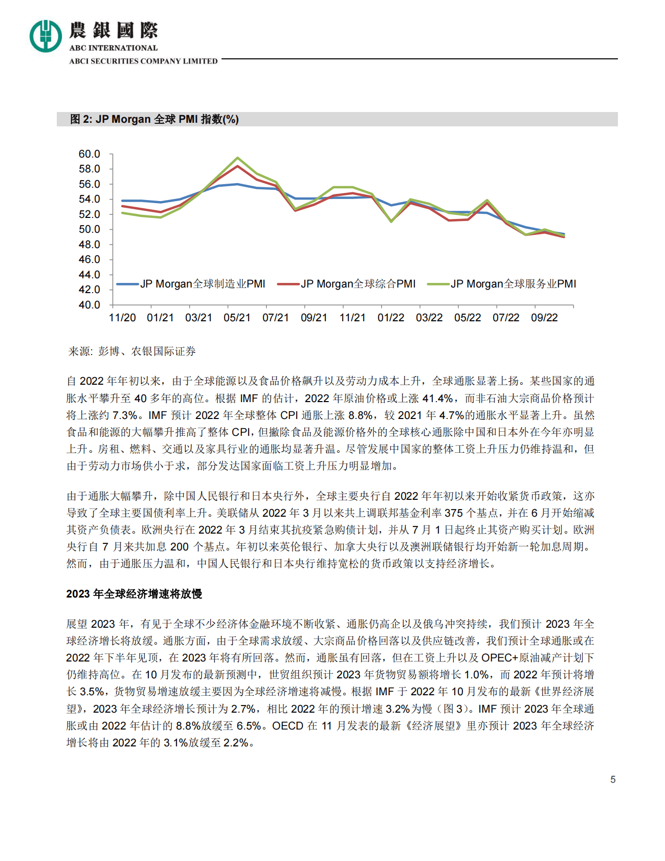 农银国际研究：2023年经济展望及投资策略 第5页