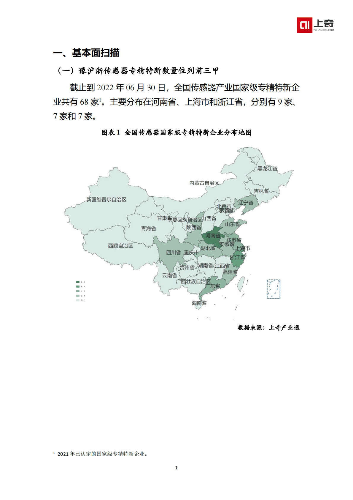 上奇产业研究院：传感器国家级小巨人画像 第3页