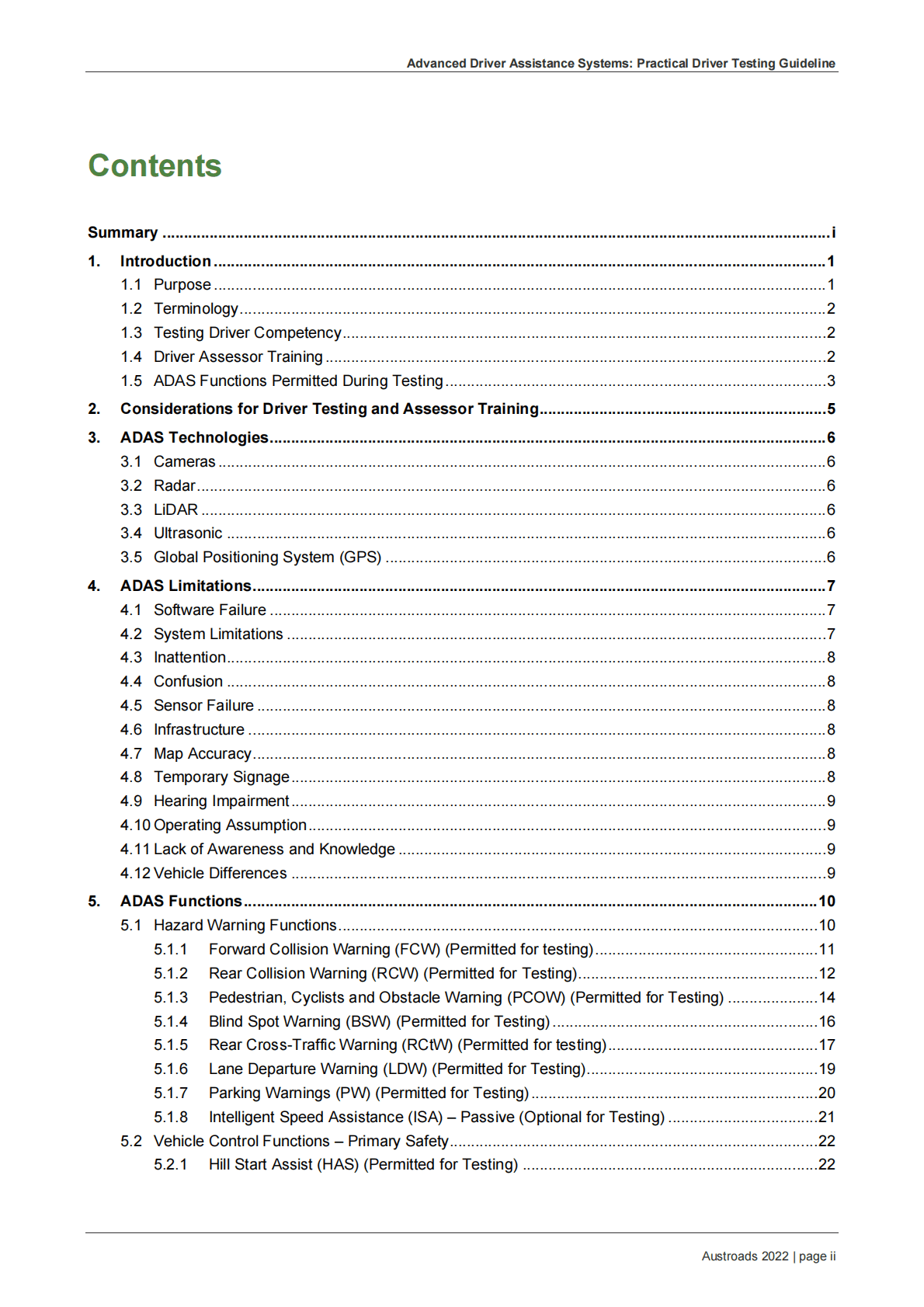 Austroads：高级驾驶辅助系统：实用驾驶员测试指南【英文版】 第4页