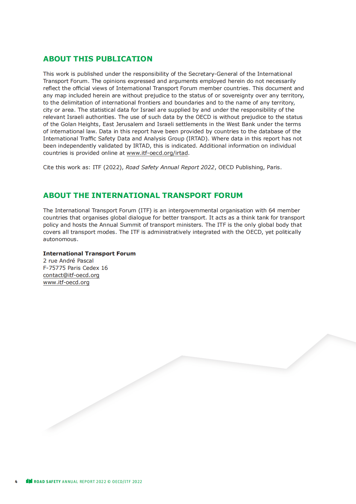 IRTAD：2022年道路安全年度报告【英文版】 第4页