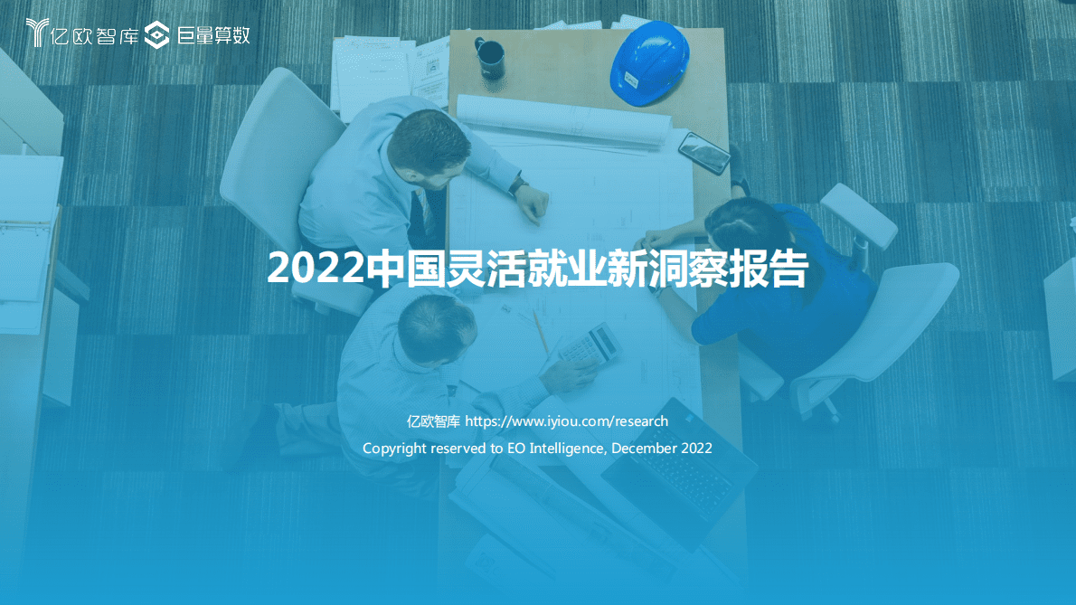 亿欧智库：2022中国灵活就业新洞察报告 第1页