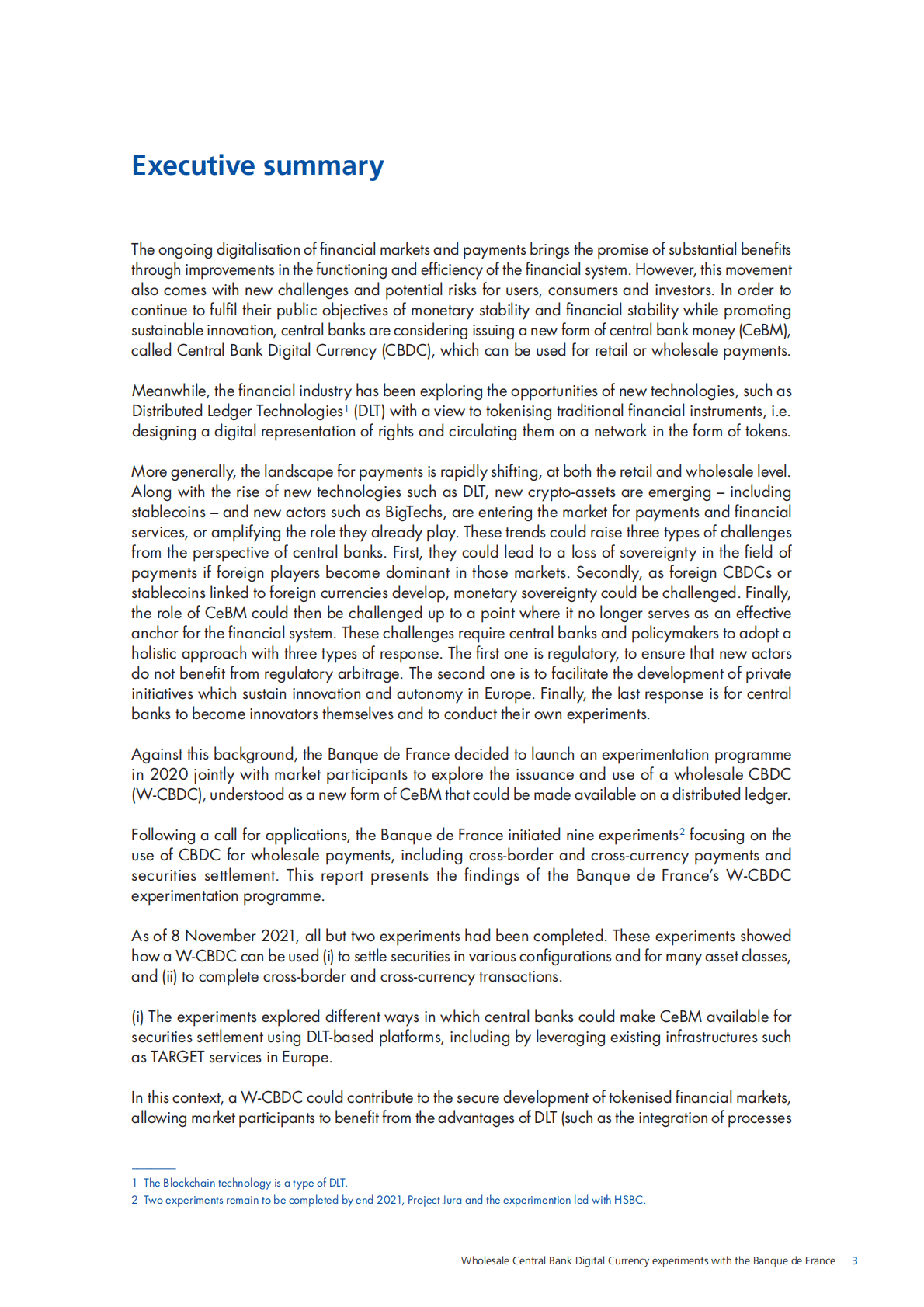 法兰西银行：批发型中央银行数字货币实验报告【英文版】 第3页