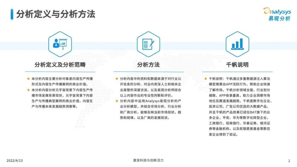 易观分析：元宇宙背景下&mdash;&mdash;内容生产传播商业价值分析2022 第2页
