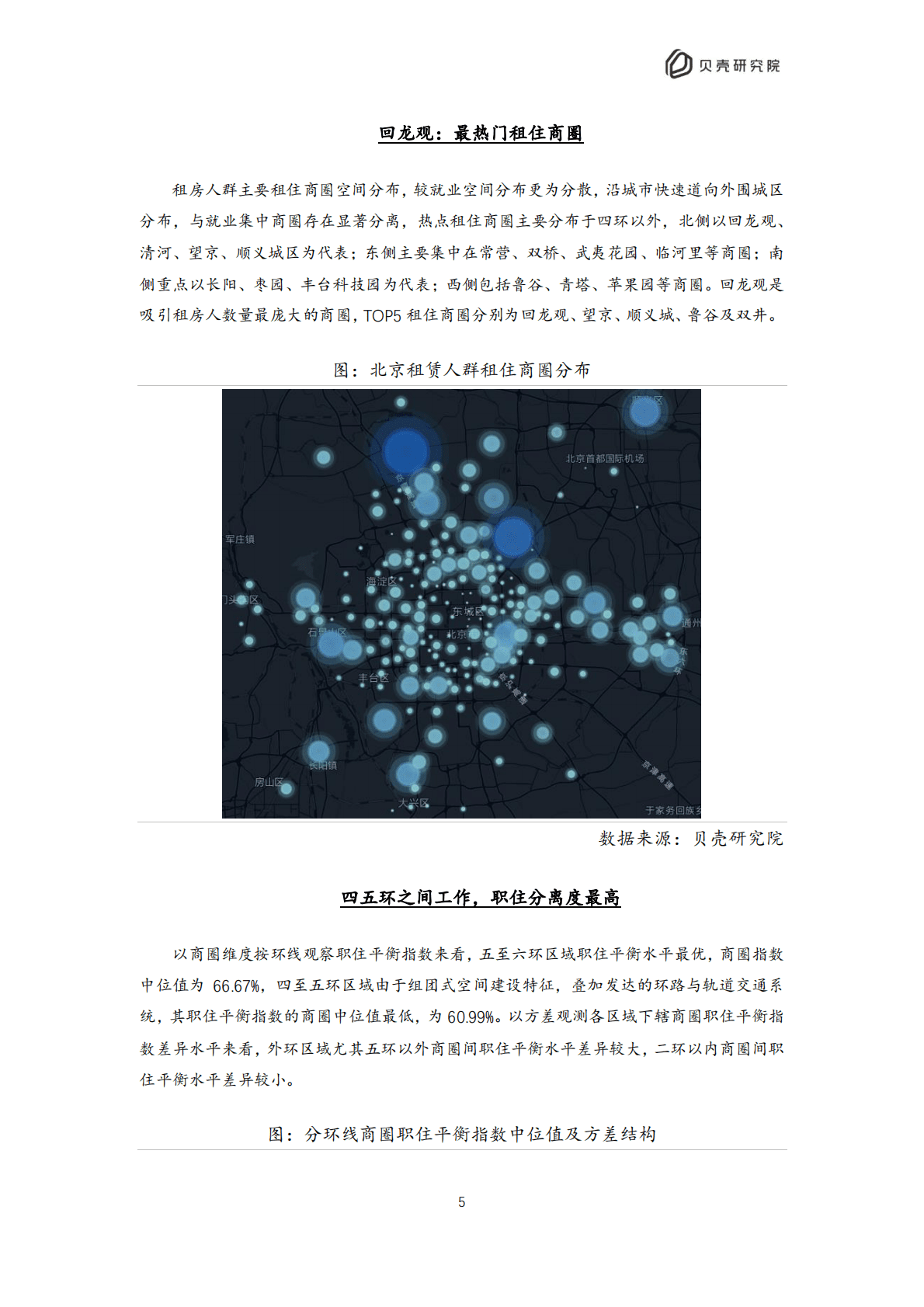 贝壳研究院：2022北京住房租赁职住平衡评价报告 第8页