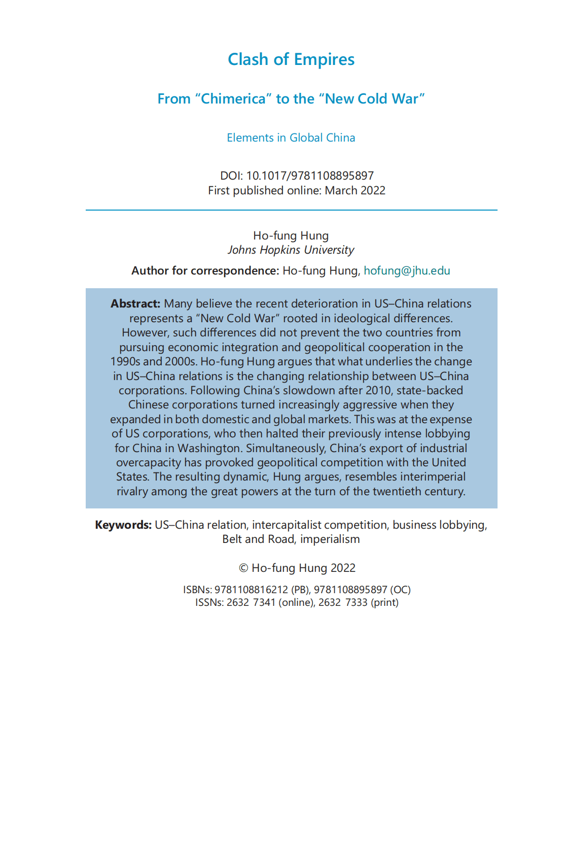 剑桥大学：大国碰撞：&ldquo;中美国&rdquo;到新冷战（英） 第5页