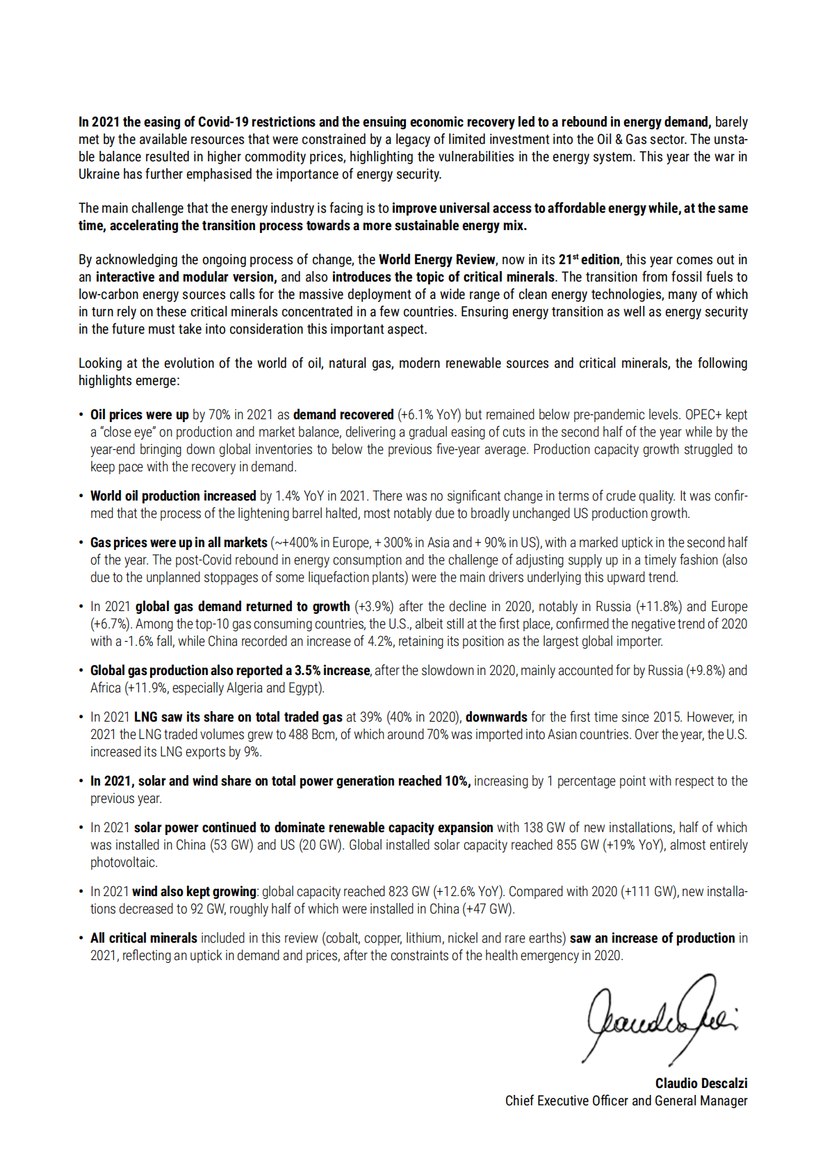 eni：全球能源回顾（2022）（英） 第5页