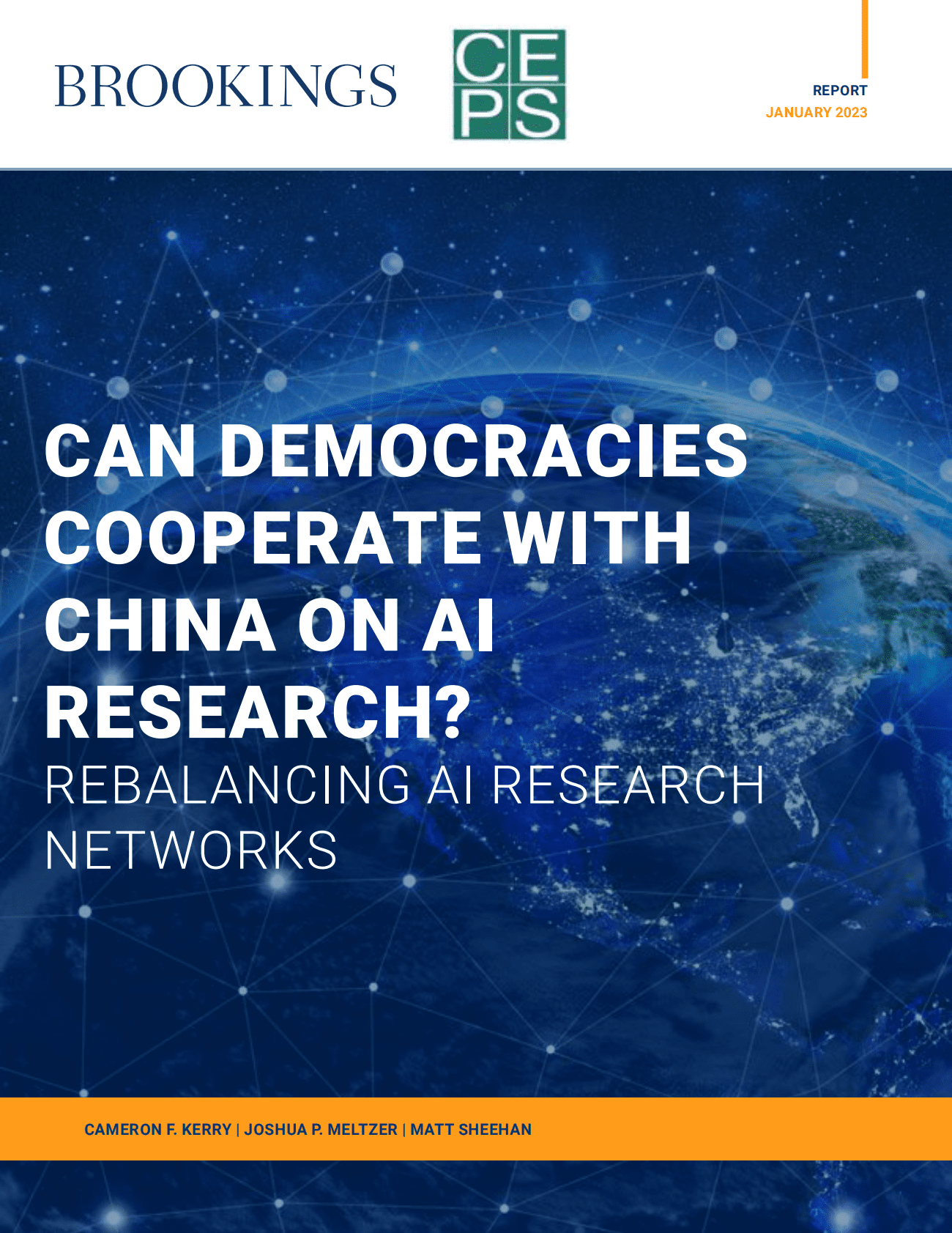 布鲁金斯学会：能否在人工智能研究方面与中国合作？重新平衡人工智能研究网络【英文版】 第1页