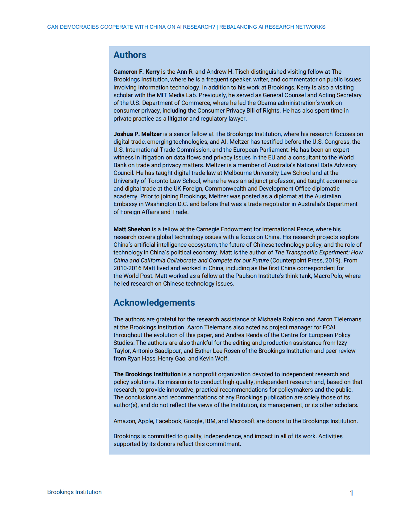 布鲁金斯学会：能否在人工智能研究方面与中国合作？重新平衡人工智能研究网络【英文版】 第2页