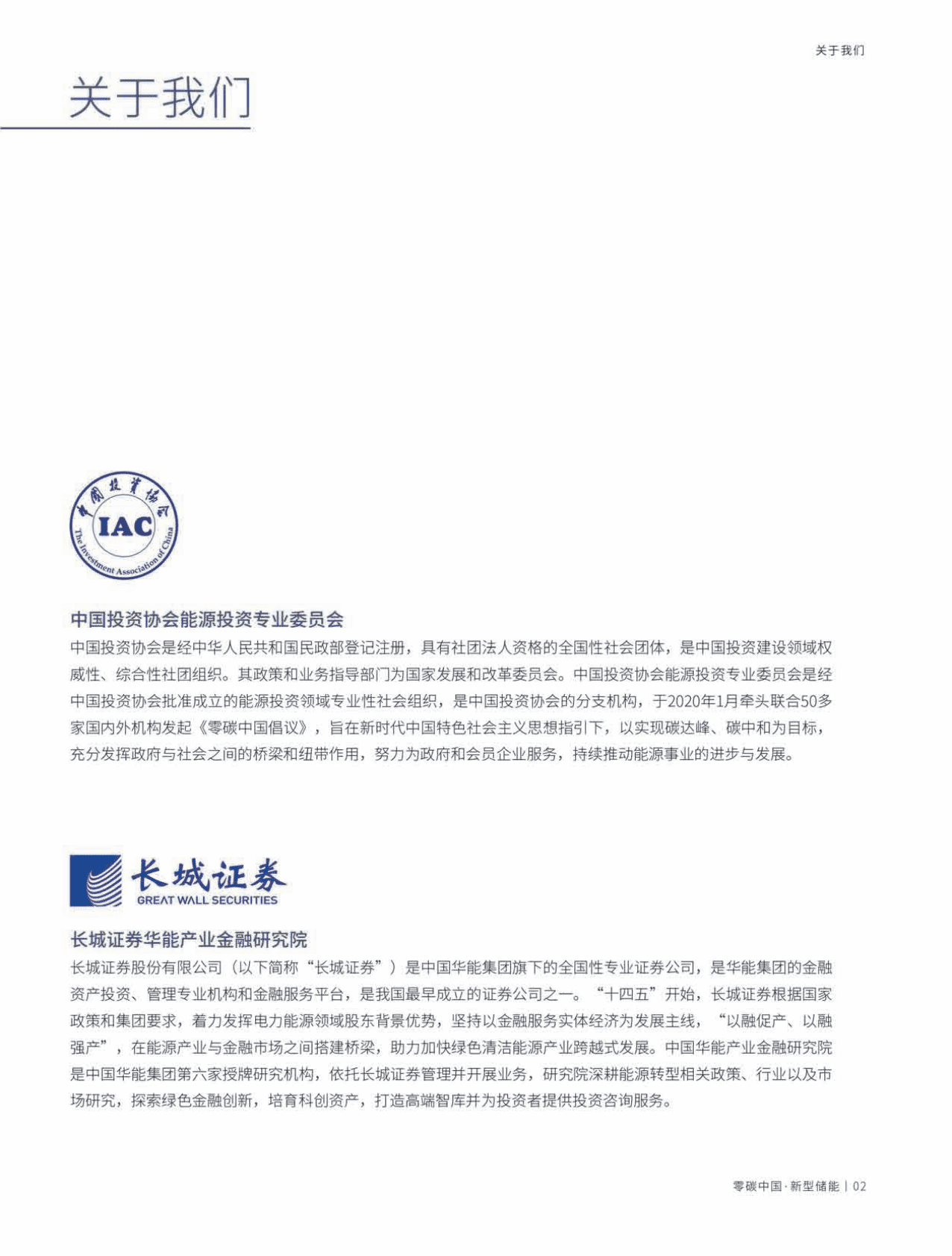 中国投资协会：零碳中国·新型储能蓝皮书执行摘要（2022版） 第3页