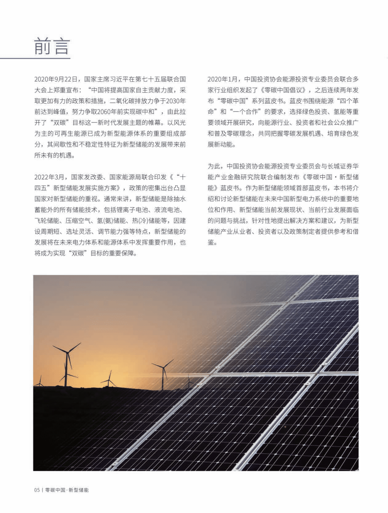 中国投资协会：零碳中国·新型储能蓝皮书执行摘要（2022版） 第6页