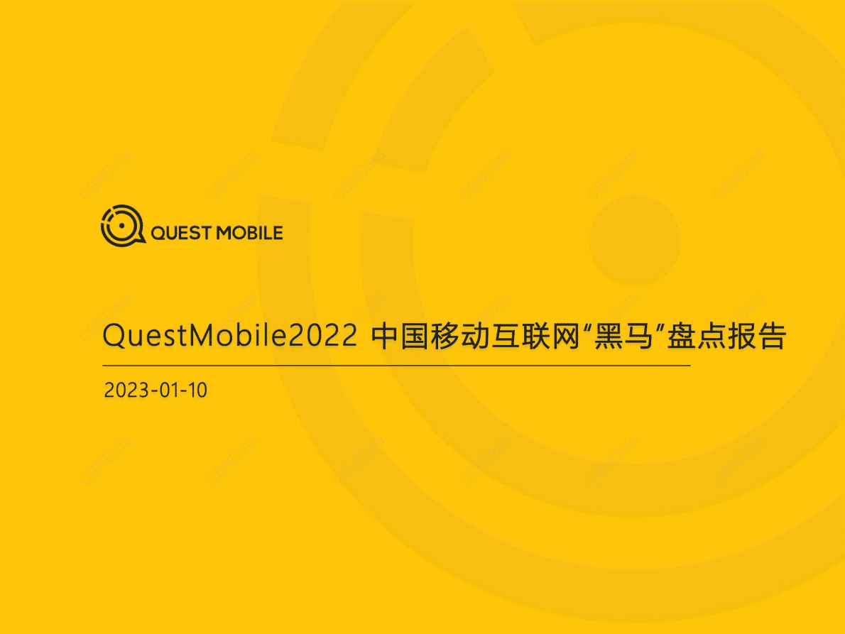 QuestMobile：2022中国移动互联网&ldquo;黑马&rdquo;盘点报告 第1页
