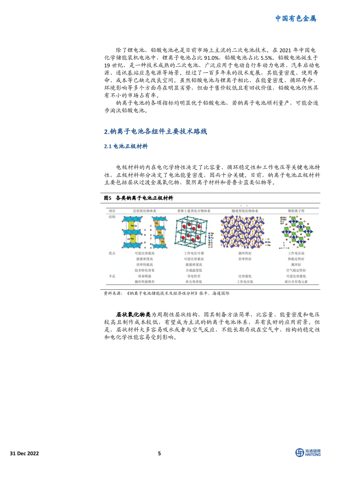 中国有色金属行业深度报告：钠离子电池：入局企业众多，产业前景广阔 第5页