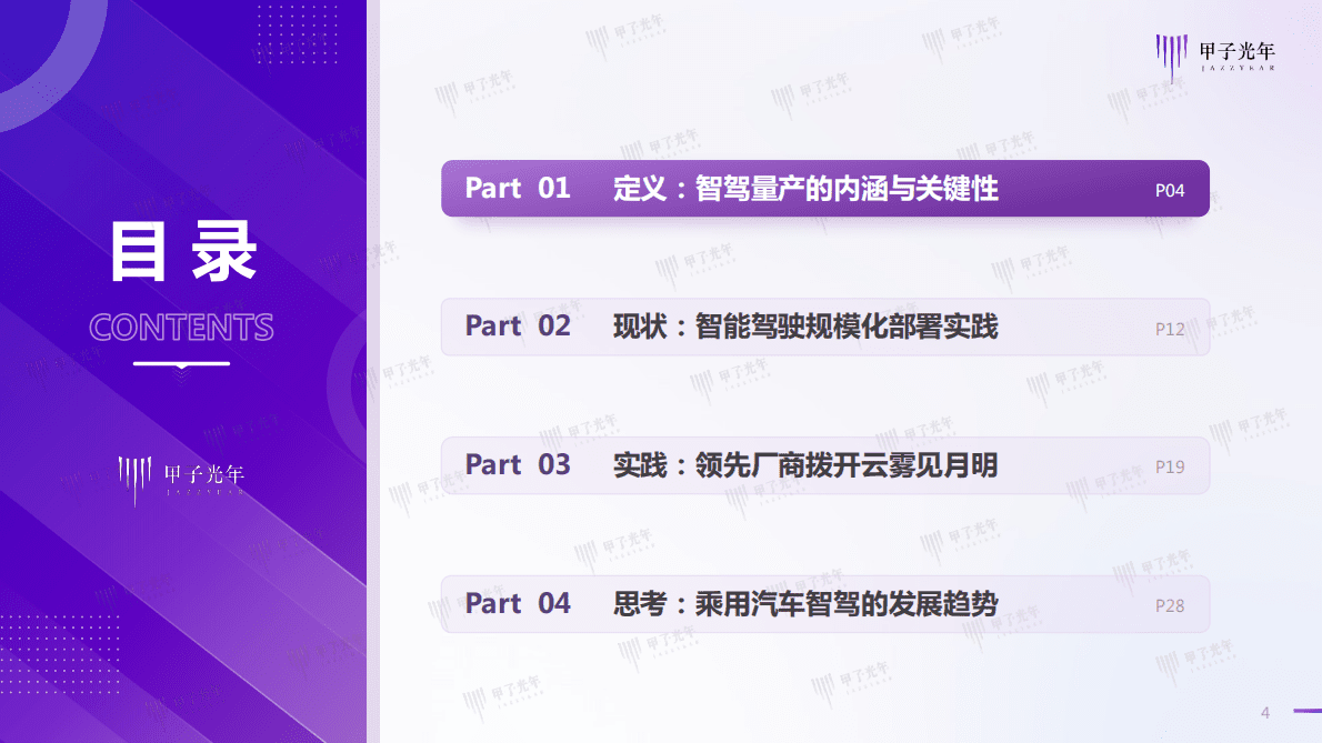 甲子光年：2023智能驾驶行业报告：开启高阶智能驾驶的量产时代 第4页