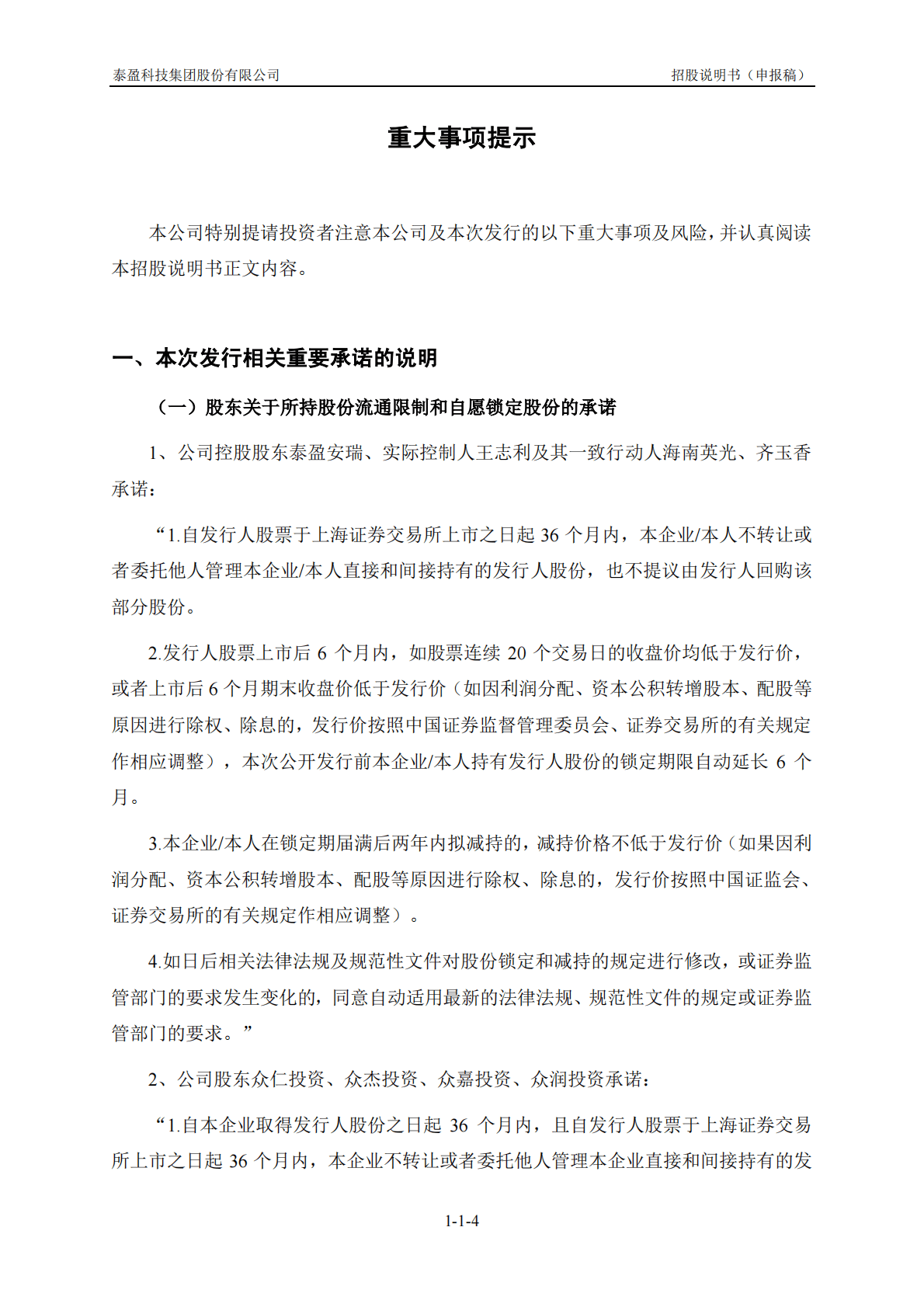 泰盈科技集团股份有限公司上交所主板IPO上市招股说明书 第5页