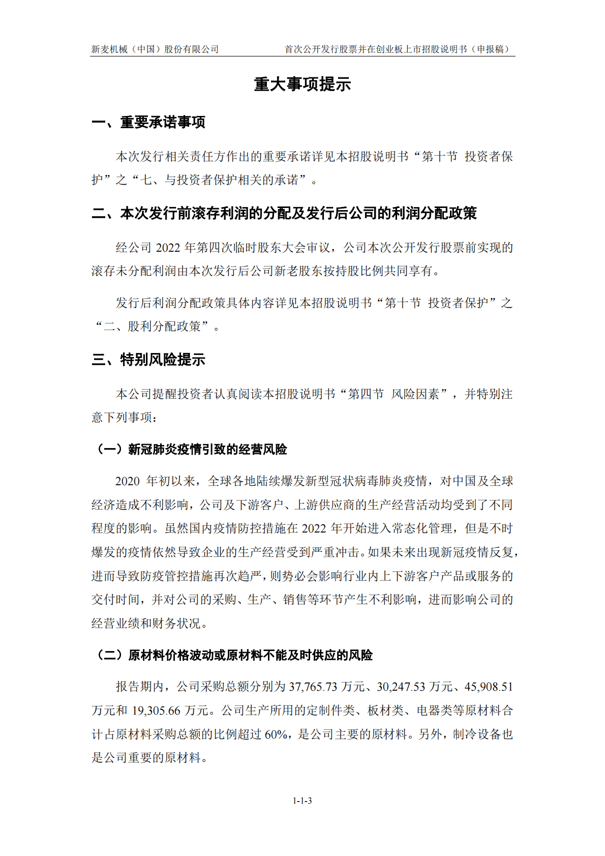 新麦机械(中国)股份有限公司深交所创业板IPO上市招股说明书 第4页