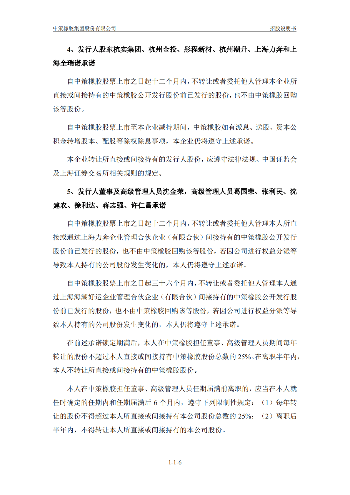 中策橡胶集团股份有限公司上交所主板IPO上市招股说明书 第6页