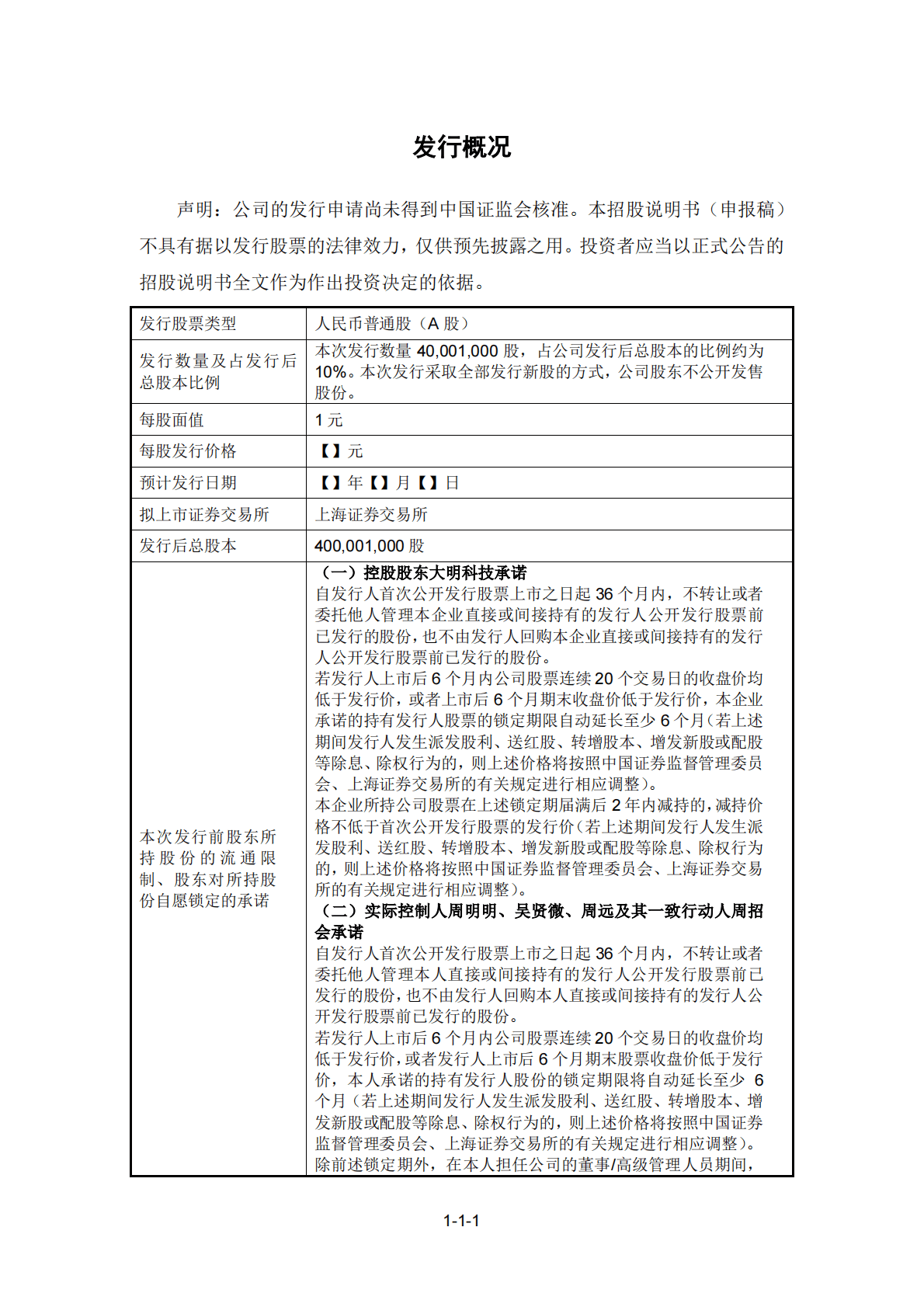 大明电子股份有限公司上交所主板IPO上市招股说明书 第2页
