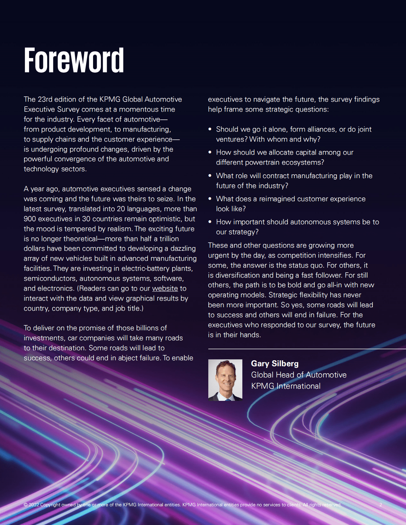 KPMG：2022全球汽车产业高管调查报告（英文） 第2页