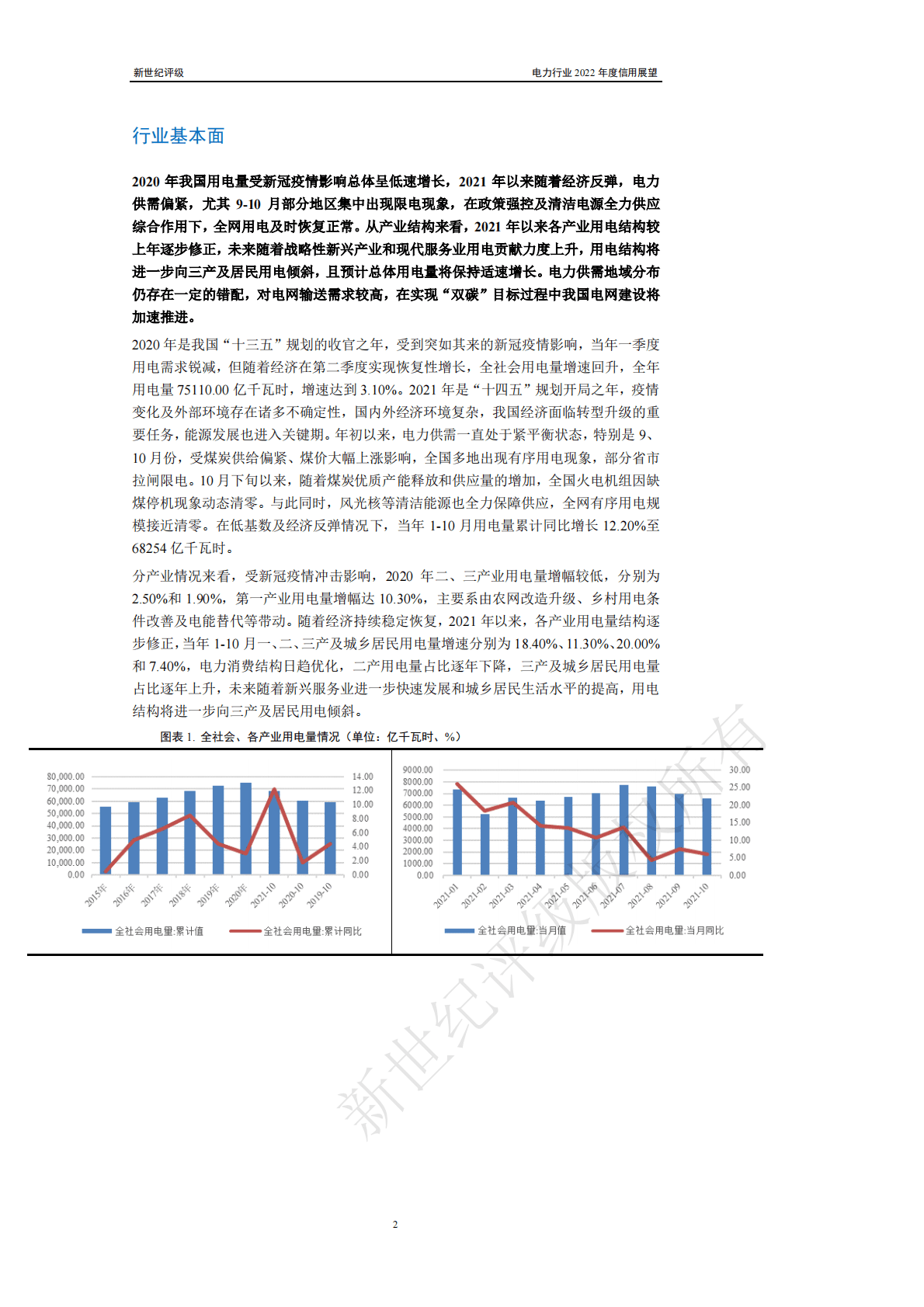 新世纪评级：电力行业2023年度信用展望 第2页