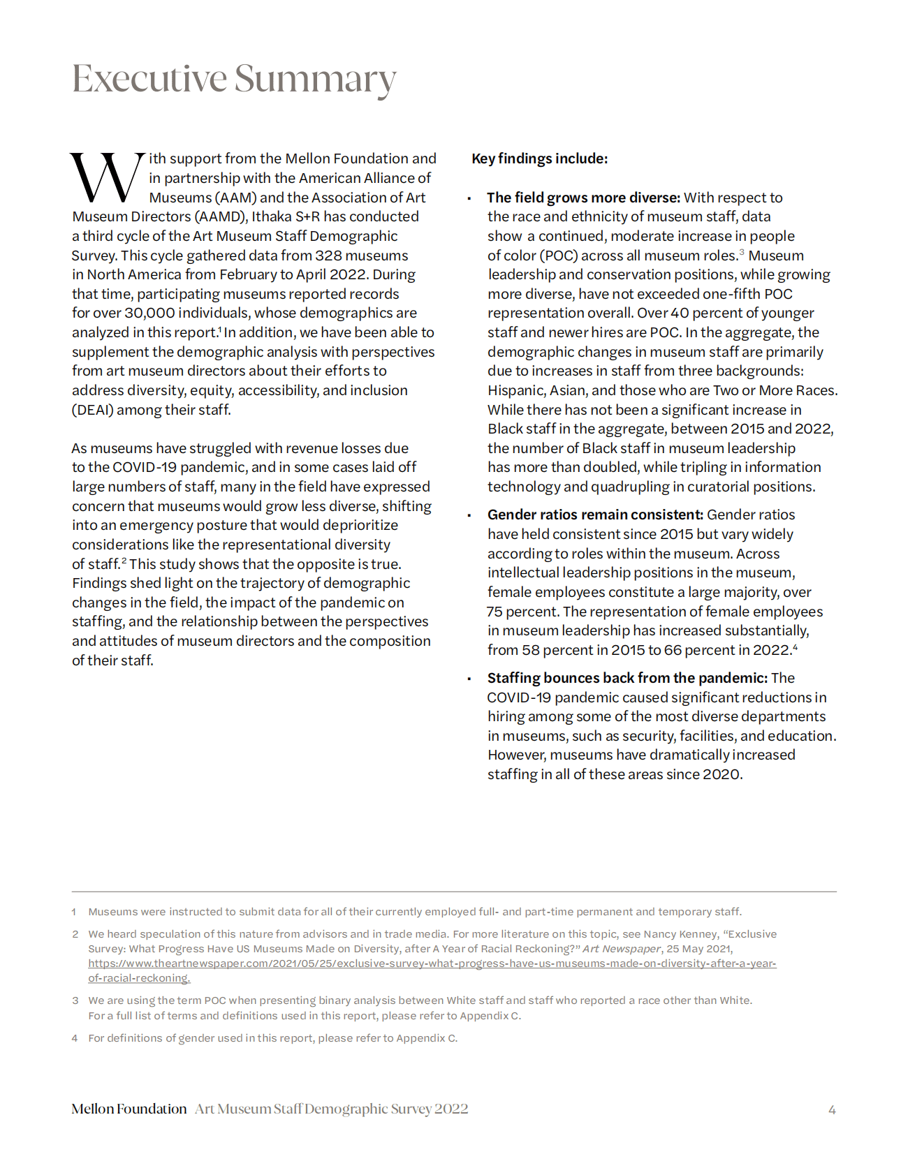 ITHAKA：2022年北美艺术馆机构员工调查报告【英文版】 第4页