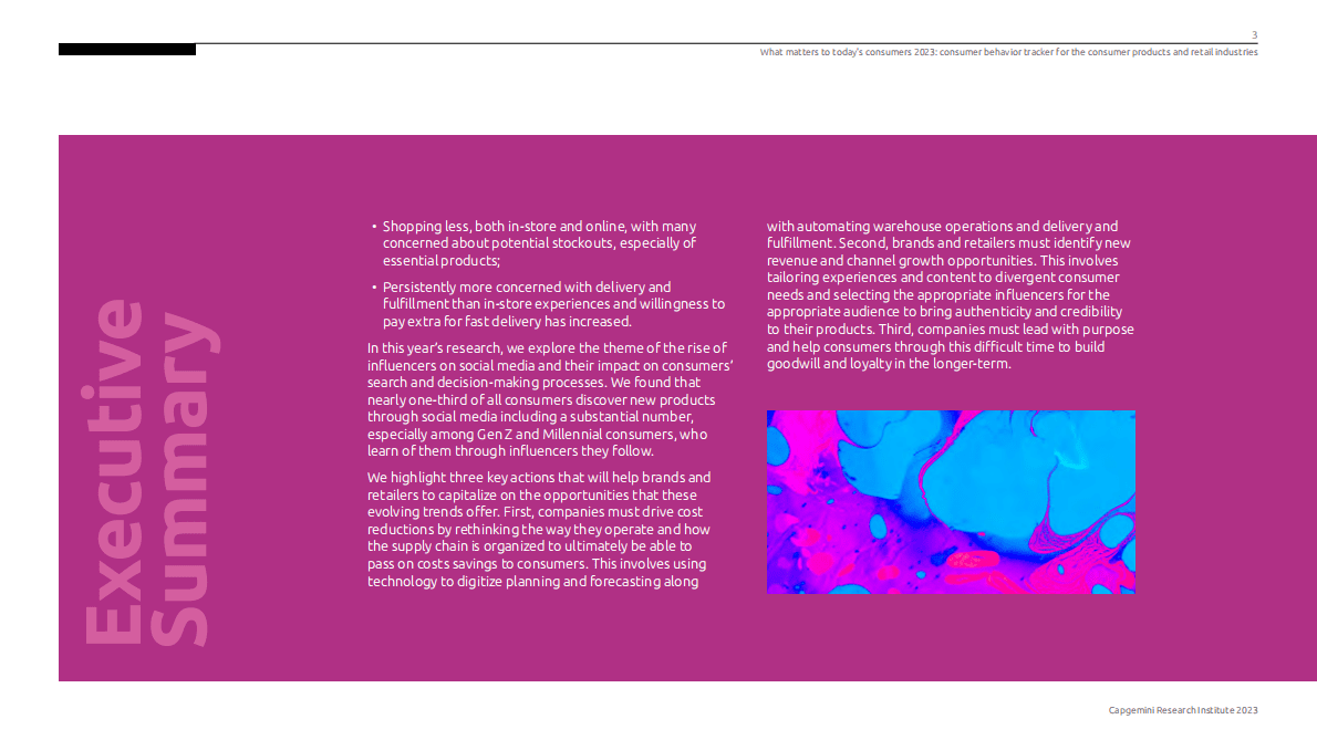 凯捷：2023消费品和零售行业消费者行为追踪【英文版】 第3页