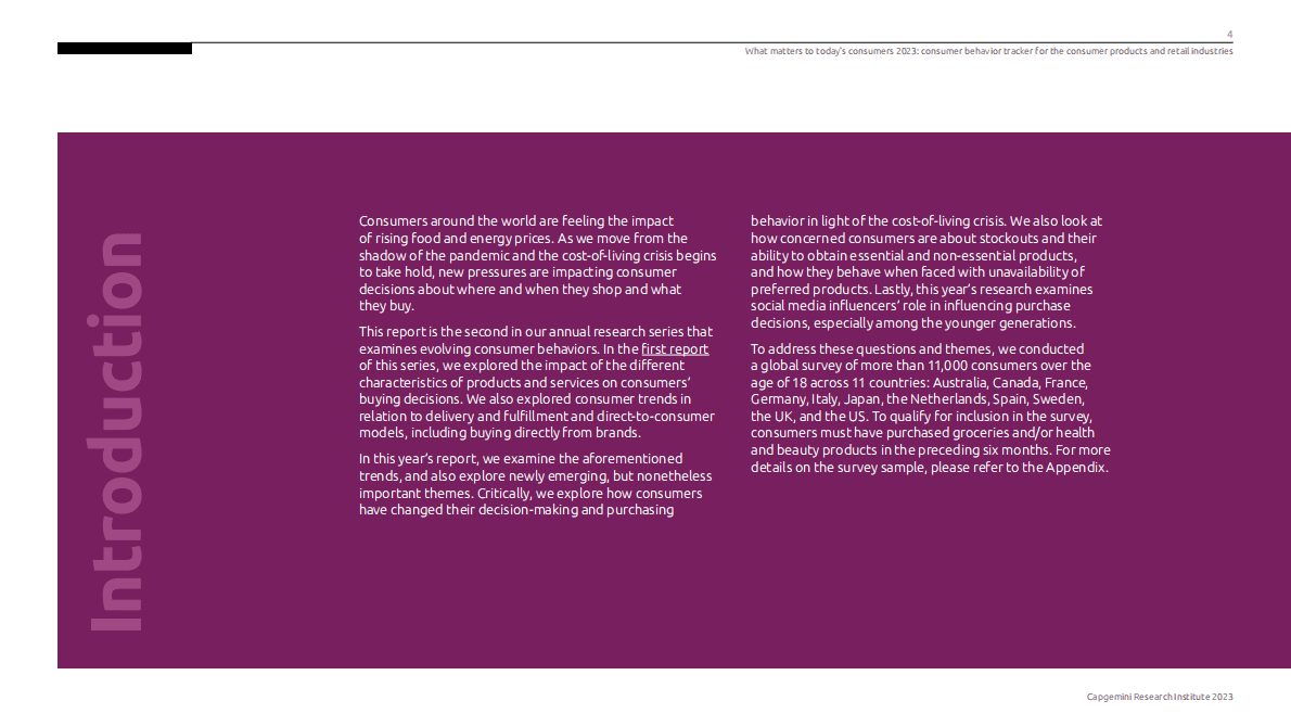凯捷：2023消费品和零售行业消费者行为追踪【英文版】 第4页