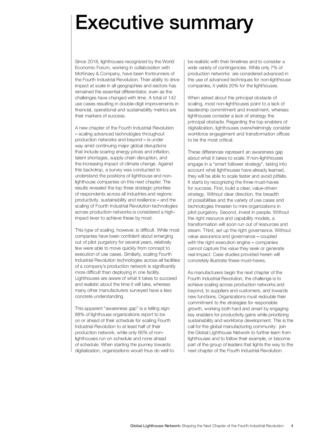 世界经济论坛：全球灯塔网络： 塑造第四次工业革命的新篇章【英文版】 第4页