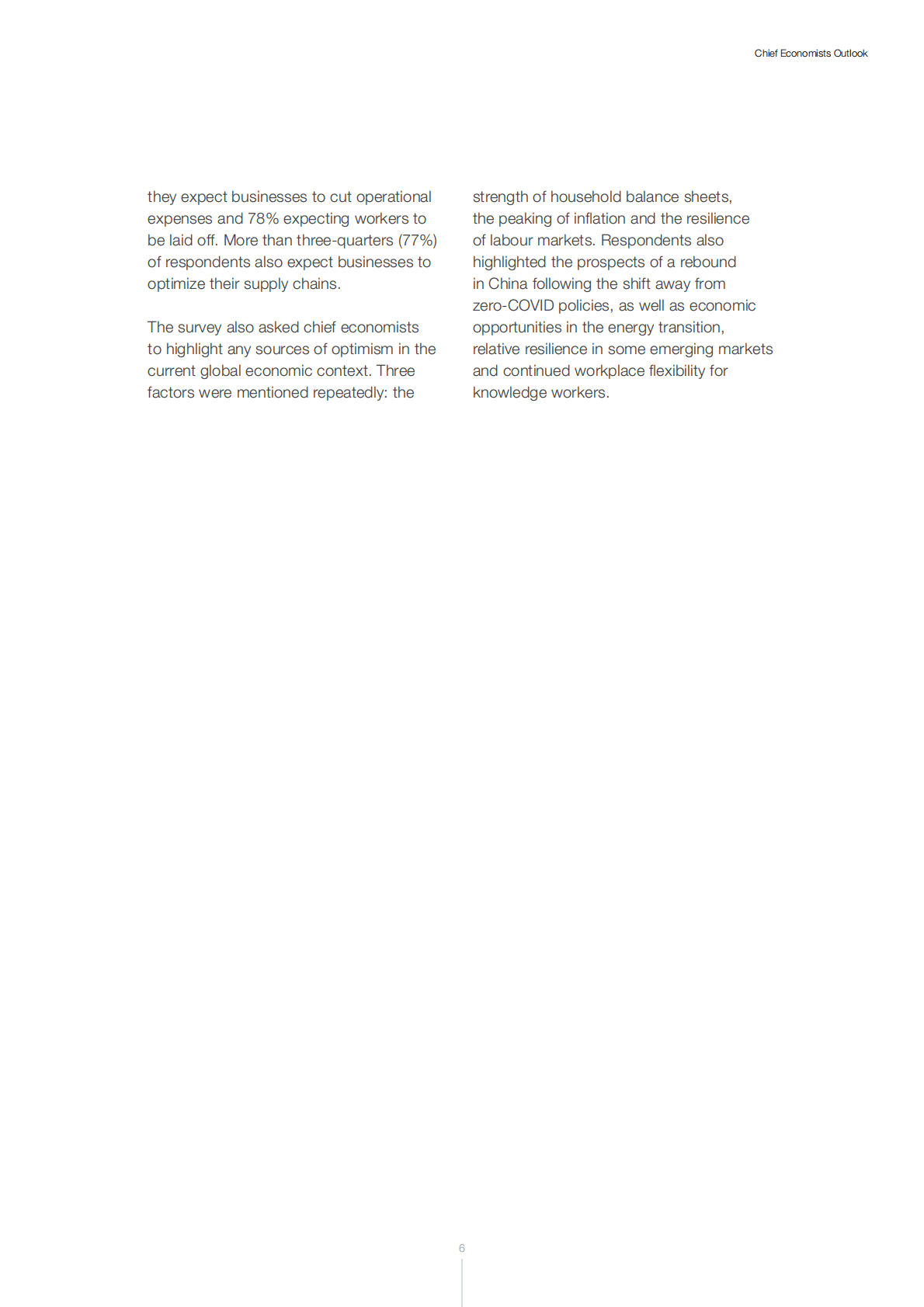 世界经济论坛：全球首席经济学家2023展望【英文版】 第6页