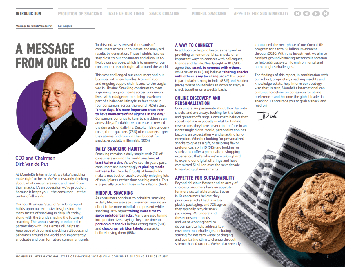 亿滋国际：2022年全球零食现状报告【英文版】 第3页