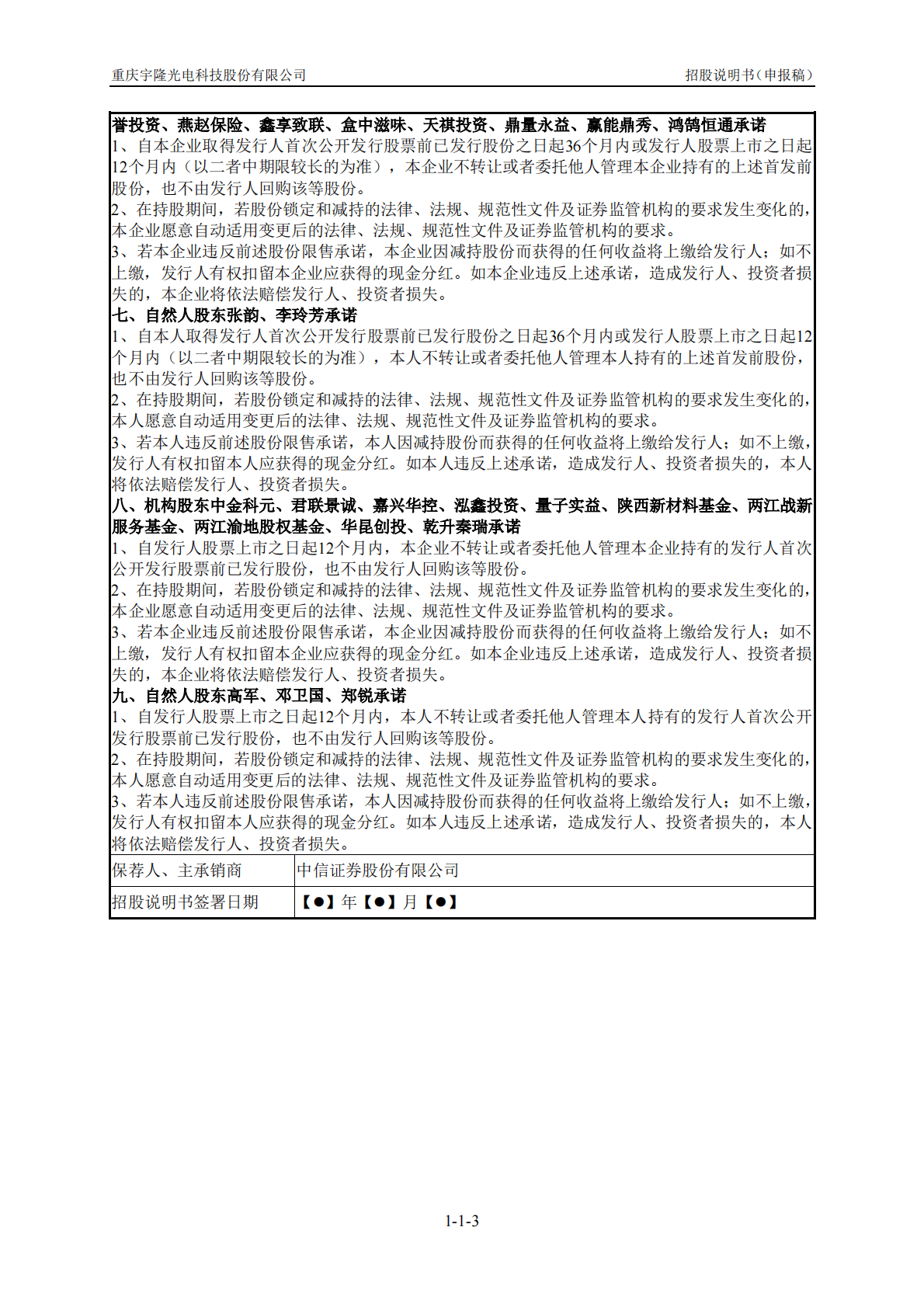 重庆宇隆光电科技股份有限公司上交所主板IPO上市招股说明书 第4页