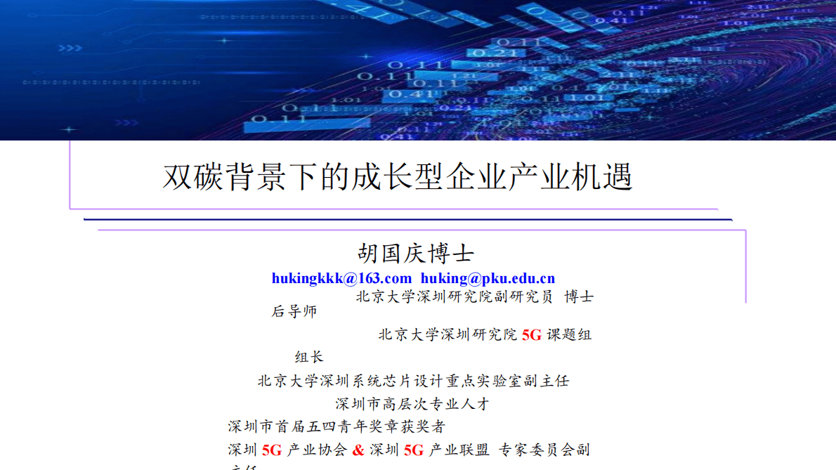 胡国庆：双碳背景下的成长型企业产业机遇 第1页
