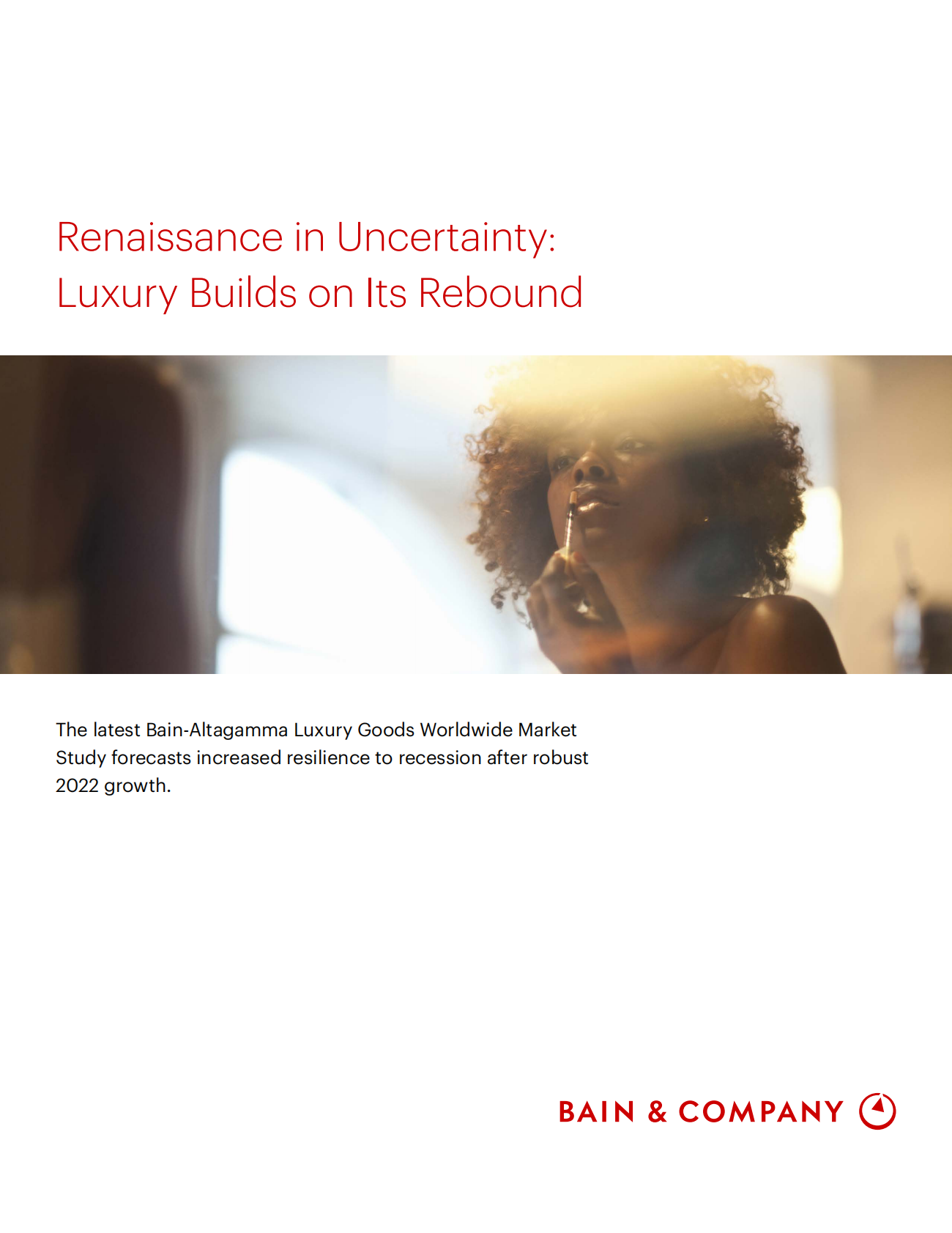 贝恩：2023全球奢侈品市场研究预测【英文版】 第1页
