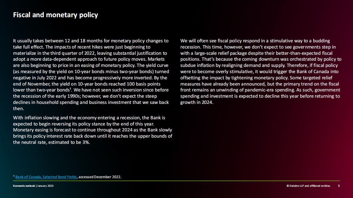 德勤：2023年加拿大经济展望【英文版】 第5页