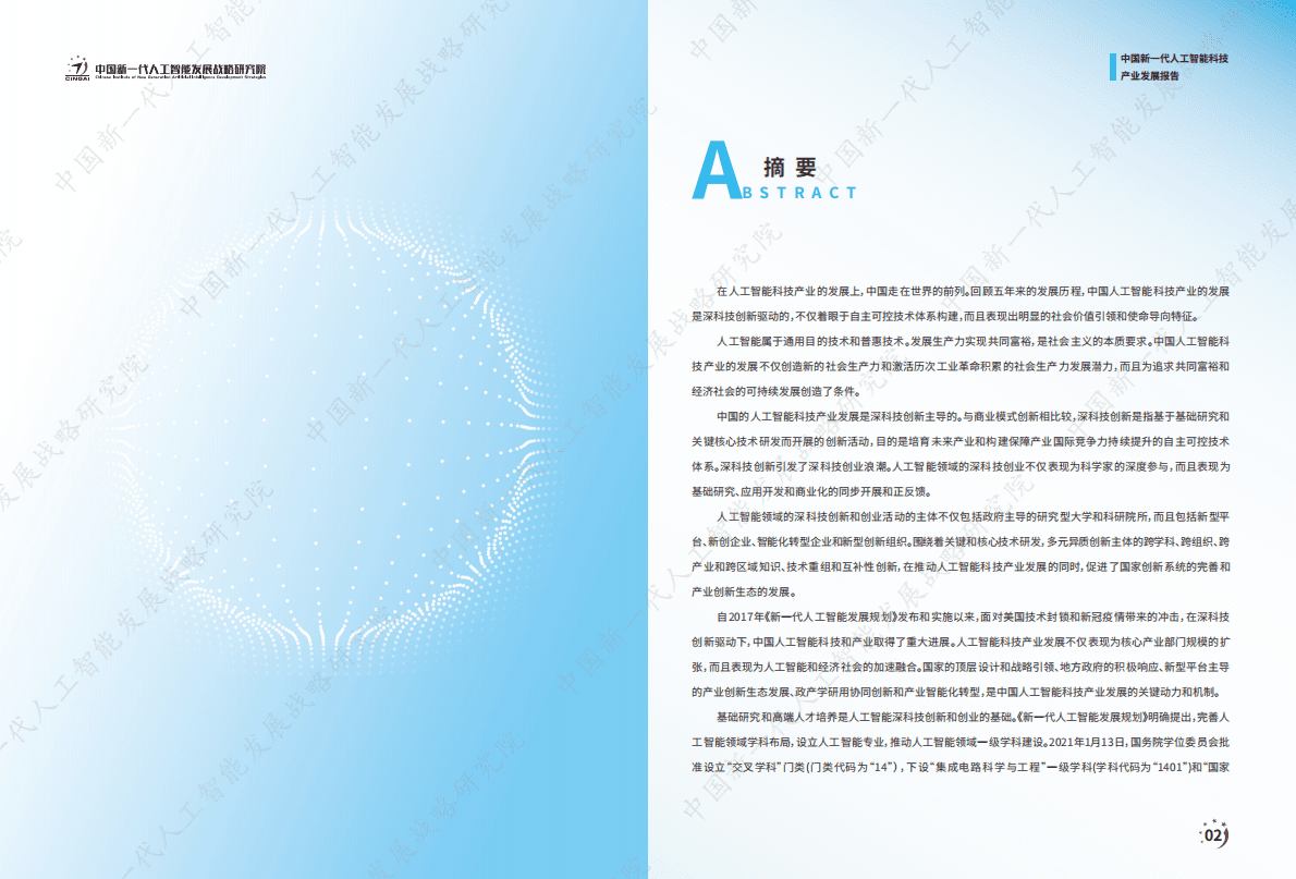 中国新一代人工智能发展战略研究院：中国新一代人工智能科技产业发展报告2022 第3页