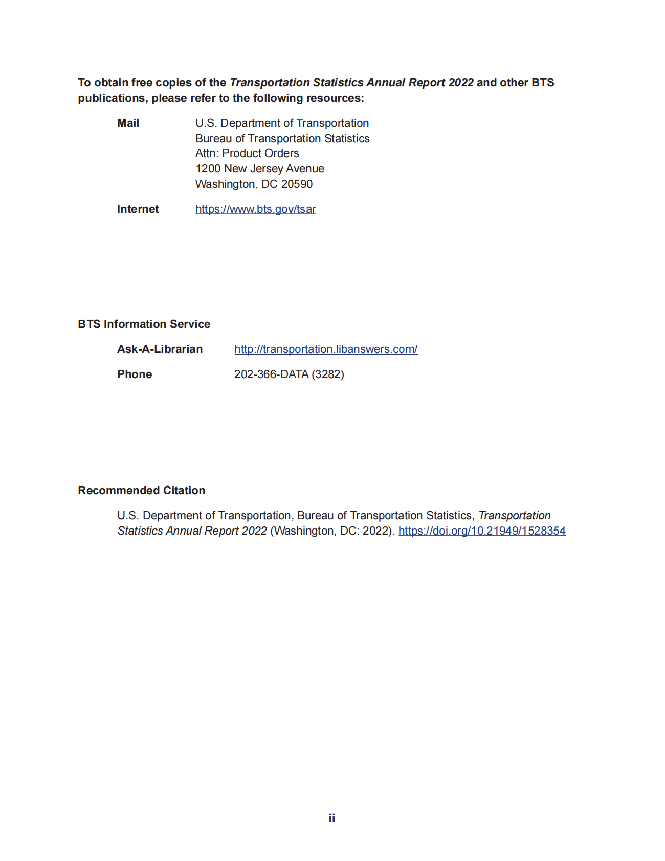 美国交通运输部：2022年运输统计年报【英文版】 第4页