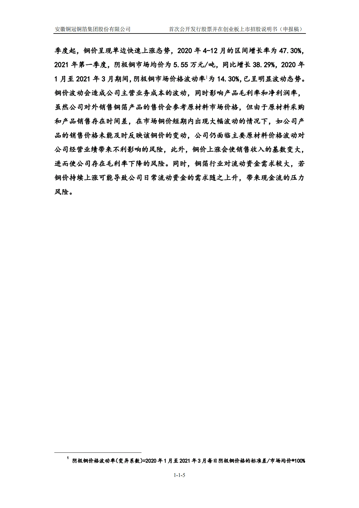 安徽铜冠铜箔集团股份有限公司深交所创业板IPO上市招股说明书 第6页