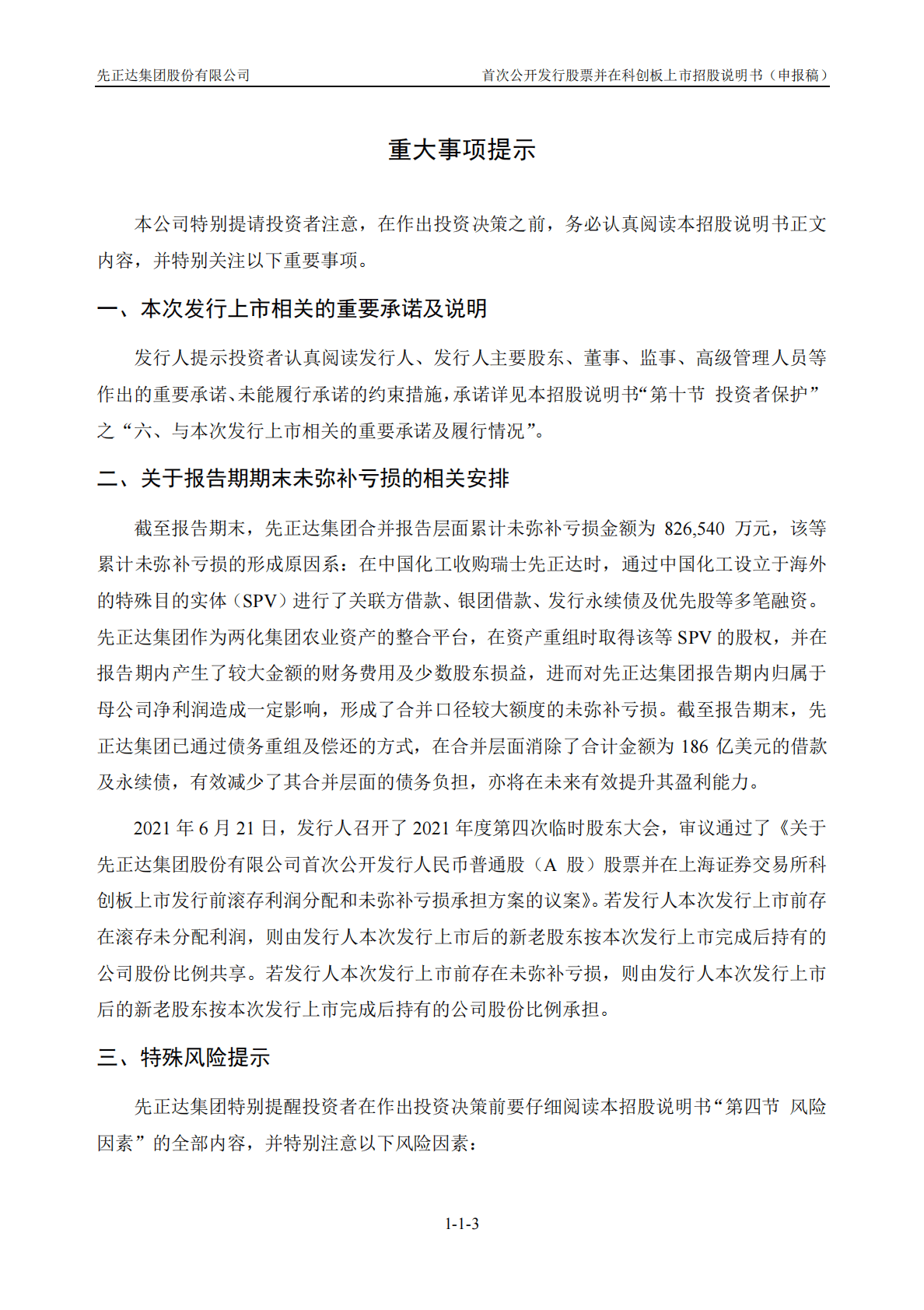 先正达集团股份有限公司上交所科创板IPO上市招股说明书 第4页
