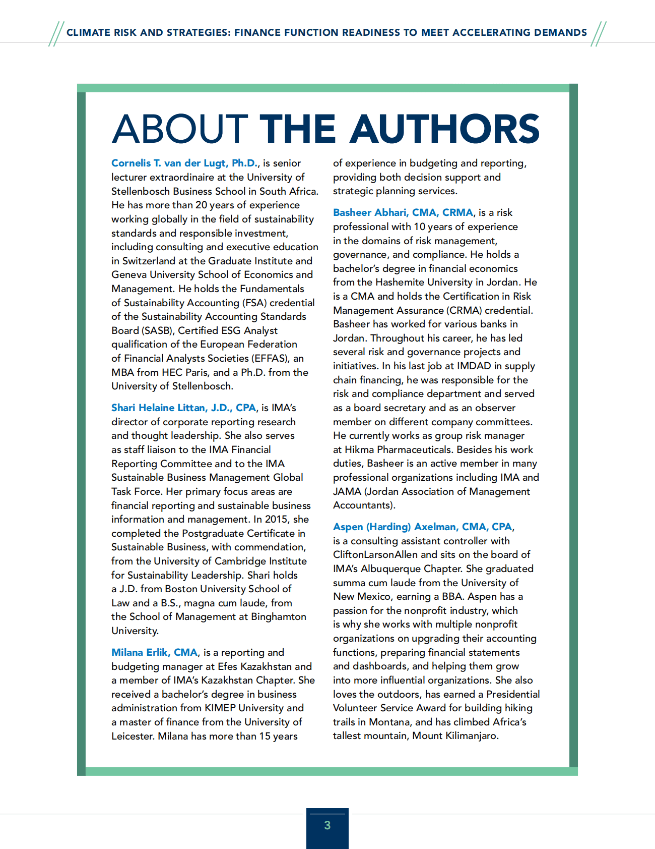 IMA：气候变化与应对策略：财务团队如何为满足日益增长的企业风险管理需求做好准备【英文版】 第3页