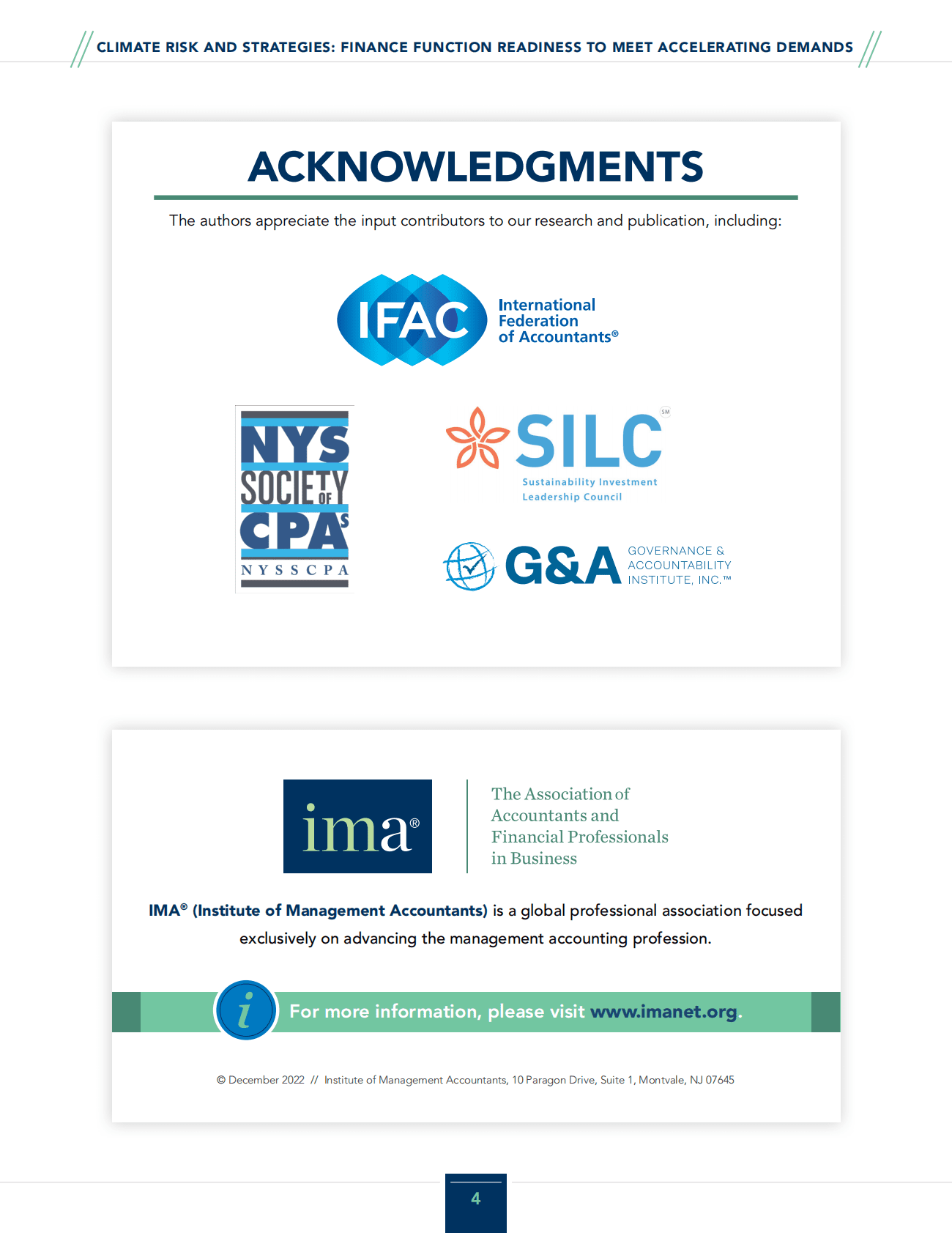 IMA：气候变化与应对策略：财务团队如何为满足日益增长的企业风险管理需求做好准备【英文版】 第4页