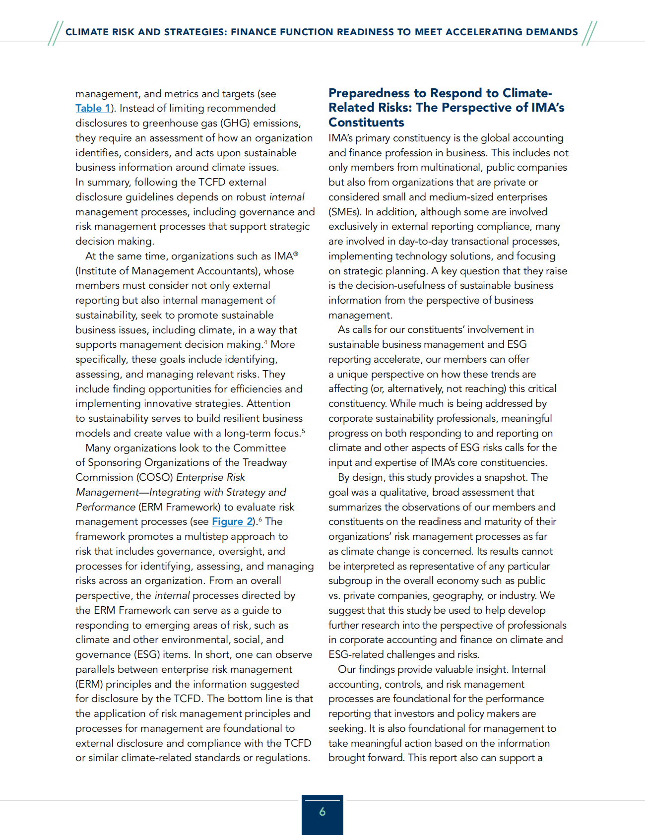 IMA：气候变化与应对策略：财务团队如何为满足日益增长的企业风险管理需求做好准备【英文版】 第6页