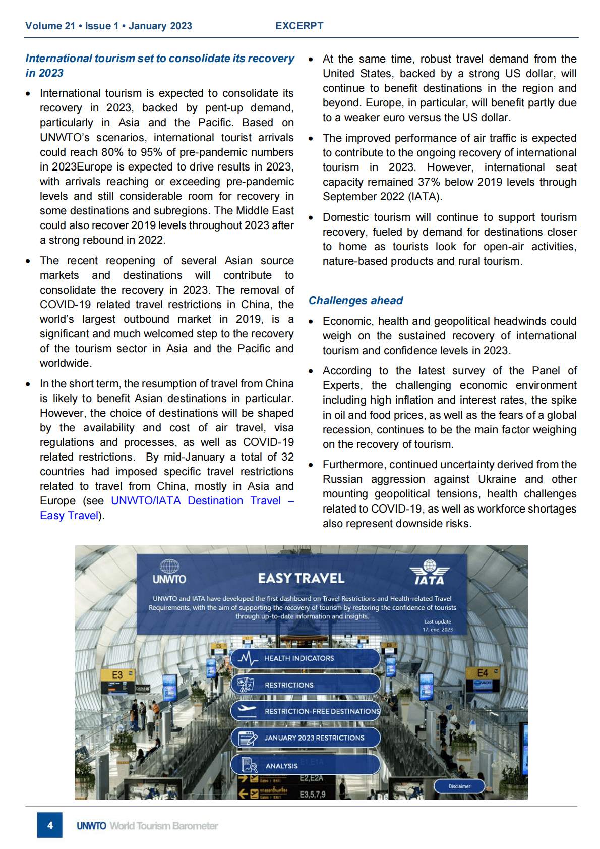 联合国世界旅游组织：2023年全球旅游业晴雨表【英文版】 第4页