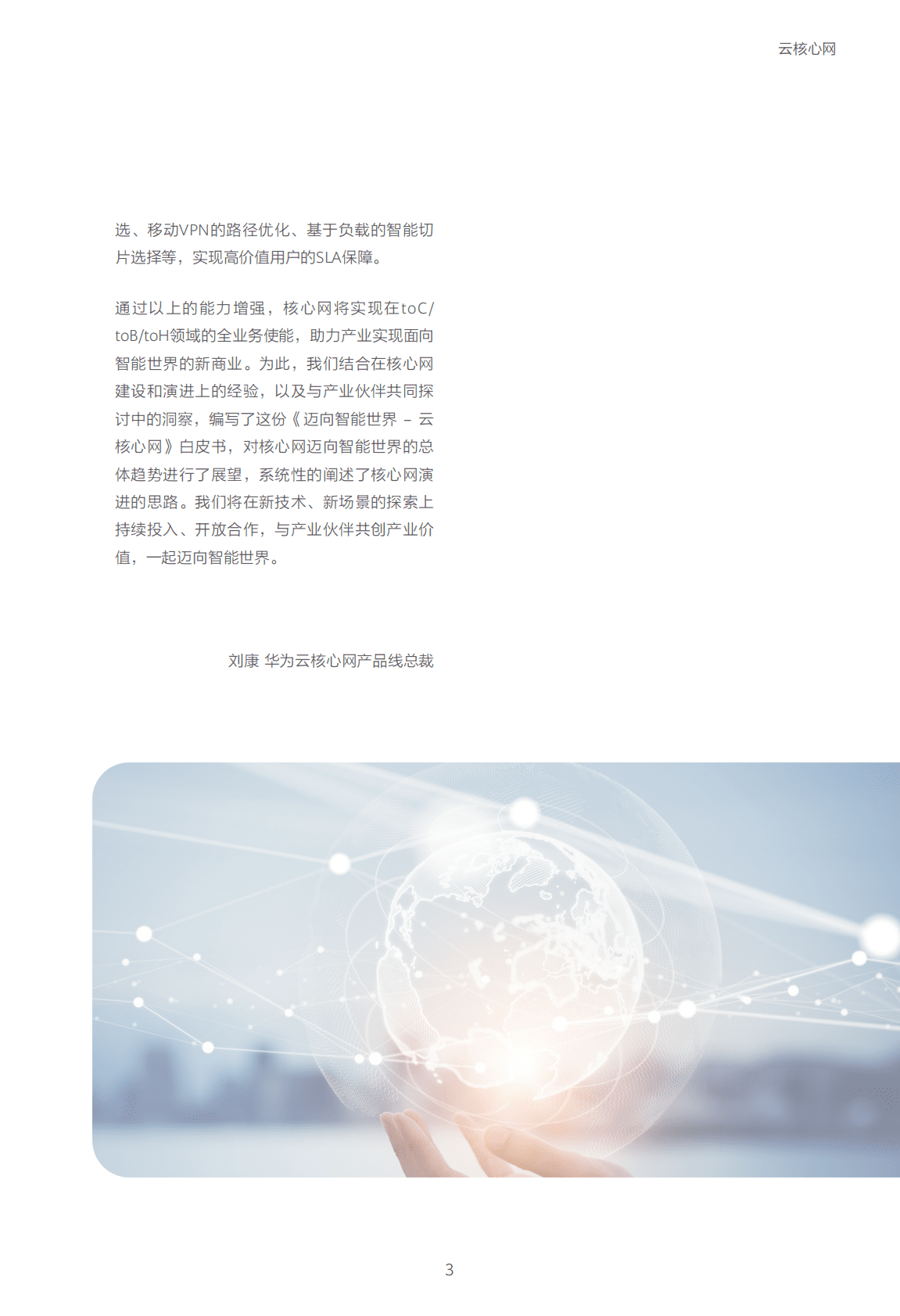 华为：迈向智能世界白皮书——云核心网篇 第3页