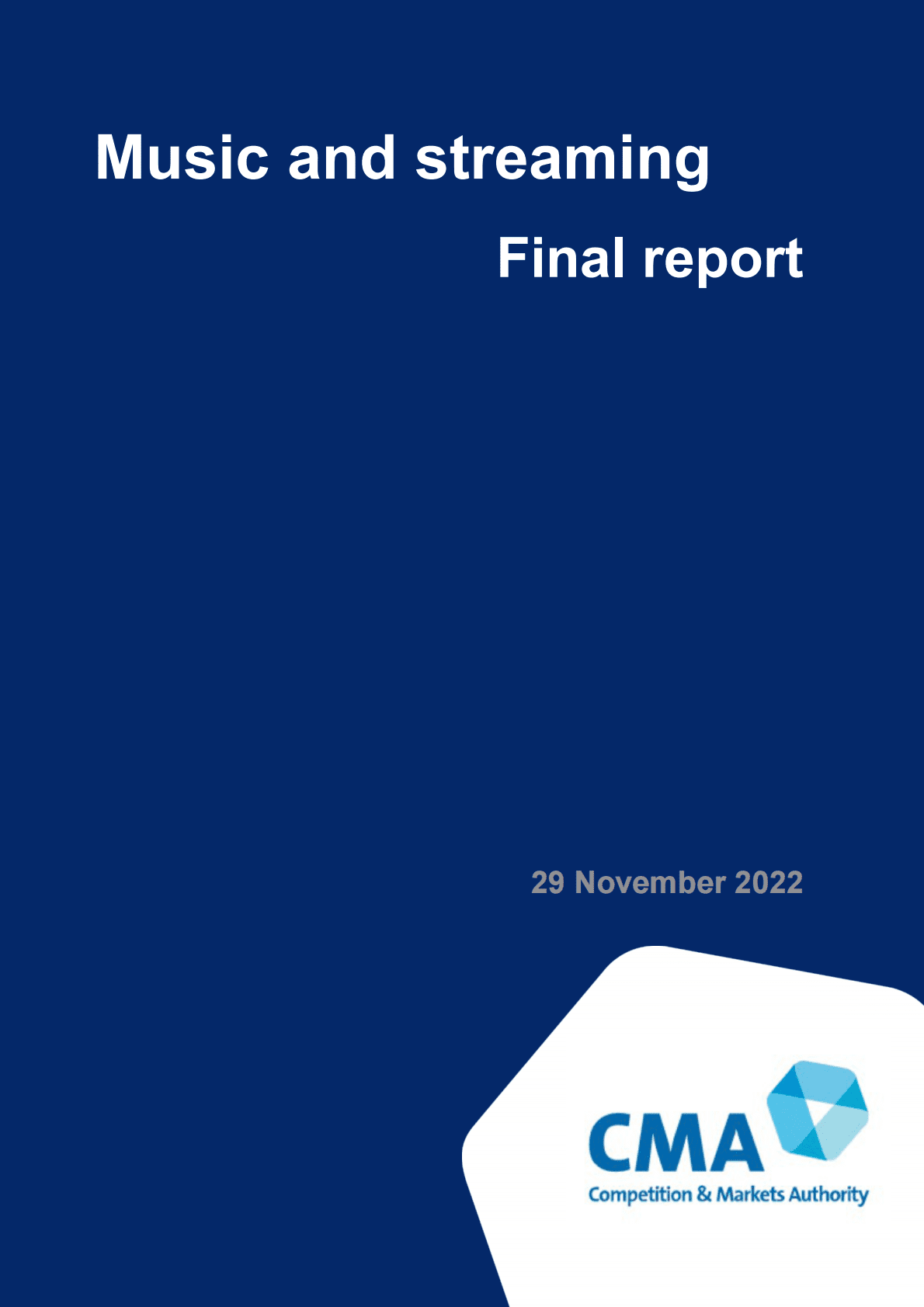 CMA：2022年音乐和流媒体最终报告【英文版】 第1页