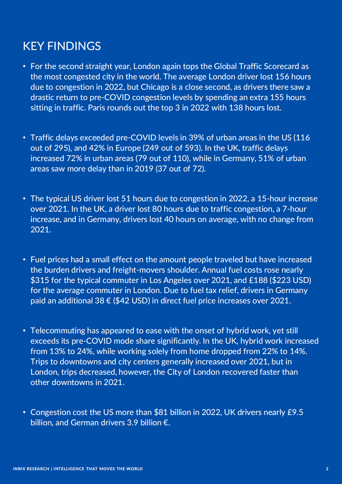 INRIX：2022INRIX全球交通排名【英文版】 第2页