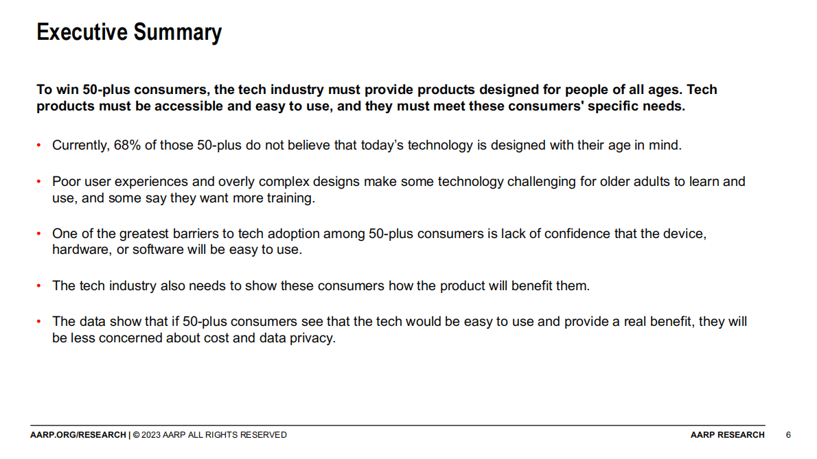 AARP：2023年技术趋势和50岁以上成年人【英文版】 第6页
