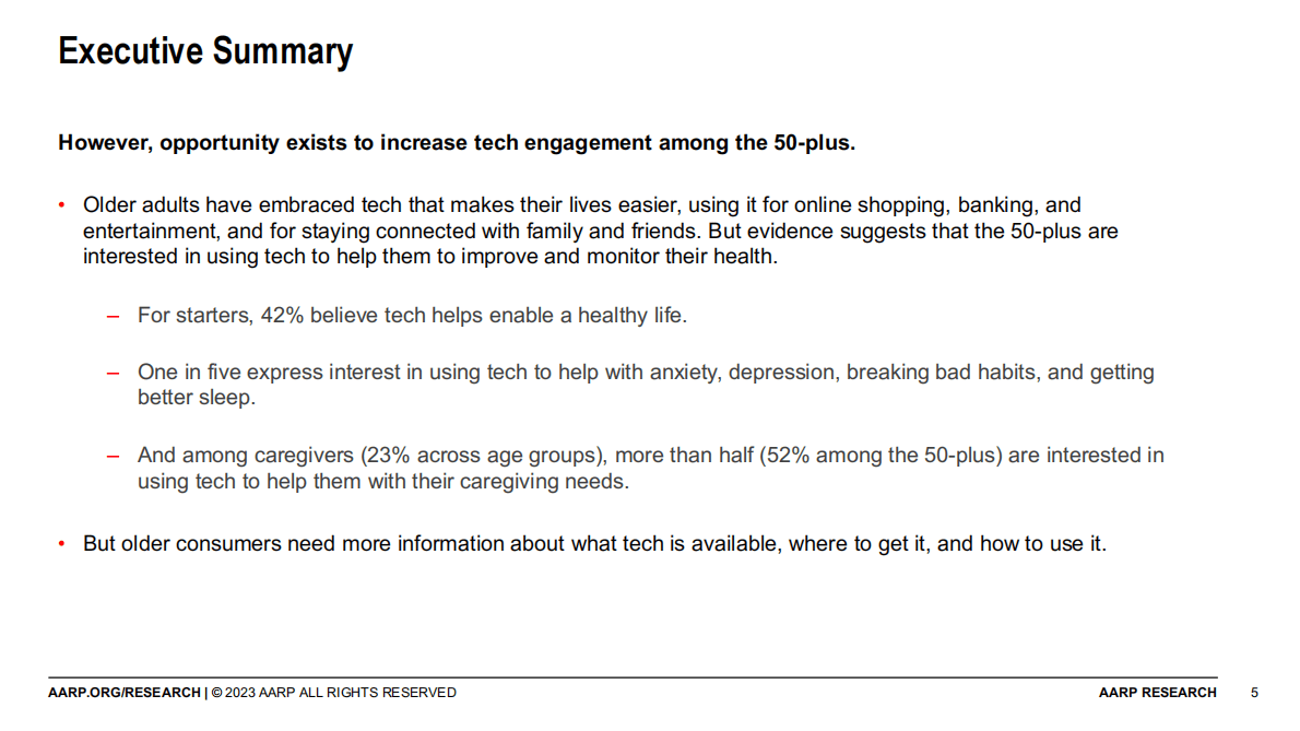 AARP：2023年技术趋势和50岁以上成年人【英文版】 第5页